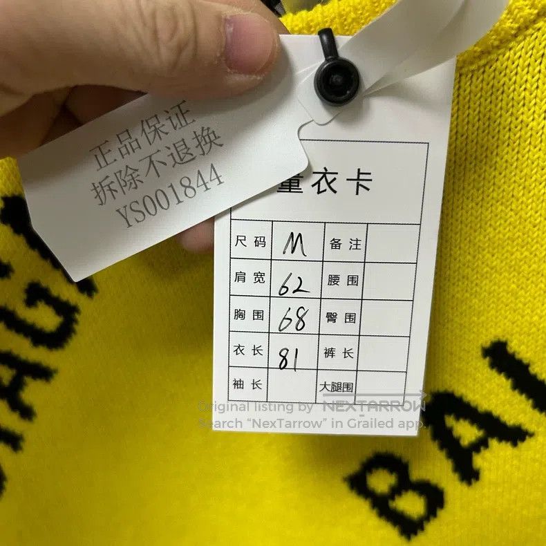 Balenciaga Balenciaga Lemon Yellow Barrage Full Print Oblique Letter Size US M / EU 48-50 / 2 - 5 Thumbnail