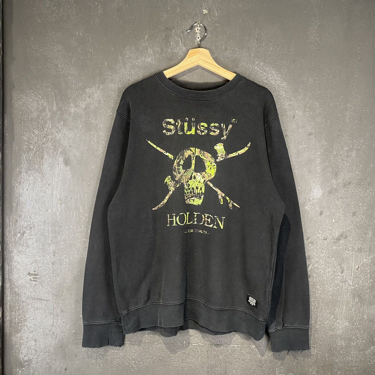 Streetwear × Stussy × Vintage OG y2k Stussy Holden Skull Crewneck | Grailed