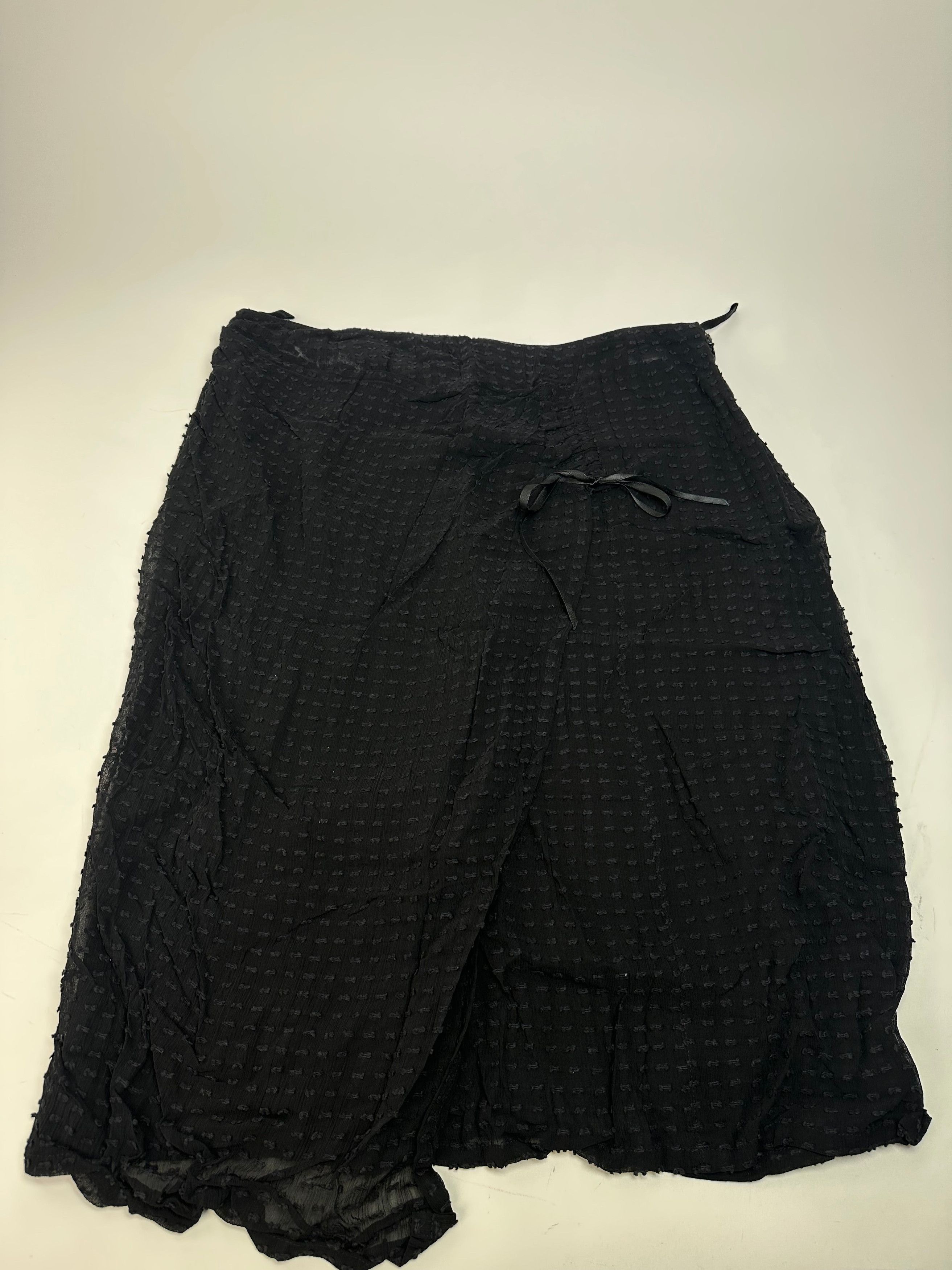 Givenchy Vintage Silk Bow Detail A-Line Skirt Black XL Size 36" / US 14 / IT 50 - 1 Thumbnail