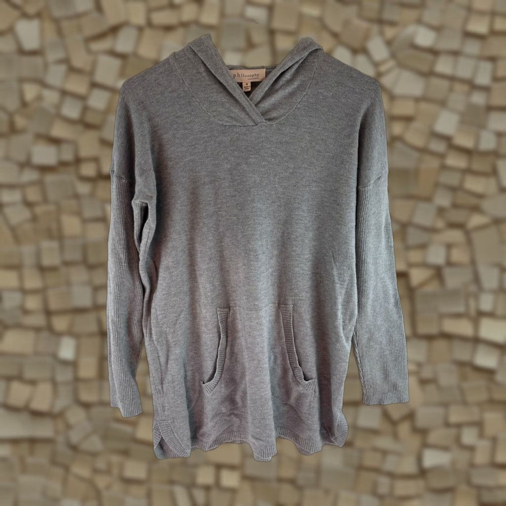 Vintage Philosophy Hooded Sweatshirt Women’s Size M Gray Front Pocket NWT Hoodie Pullover Long Sleeve Modern Size M / US 6-8 / IT 42-44 - 1 Thumbnail