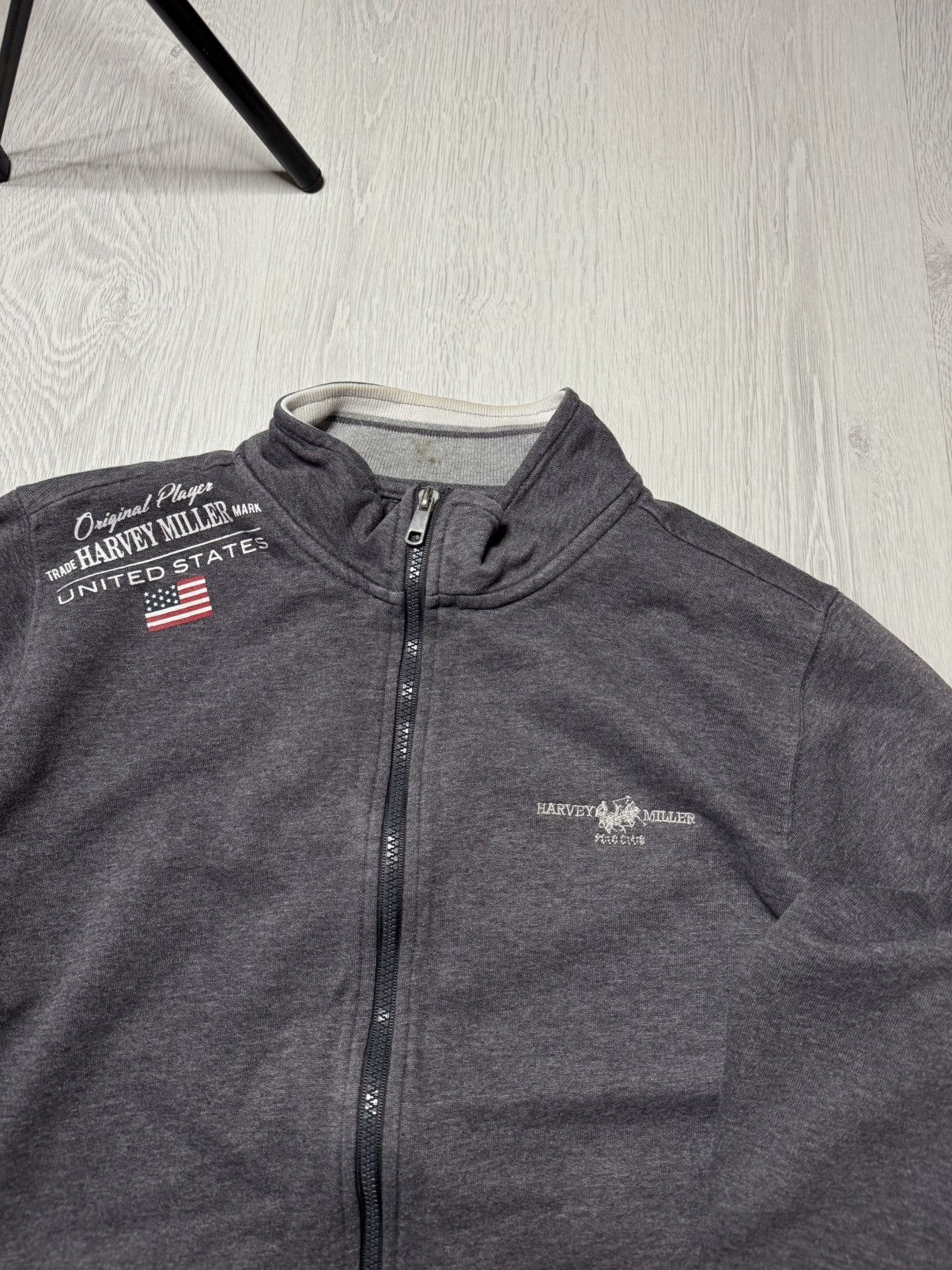 Beverly Hills Polo Club Harvey Miller Polo Club full-zip sweatshirt in grey. Size US M / EU 48-50 / 2 - 2 Thumbnail