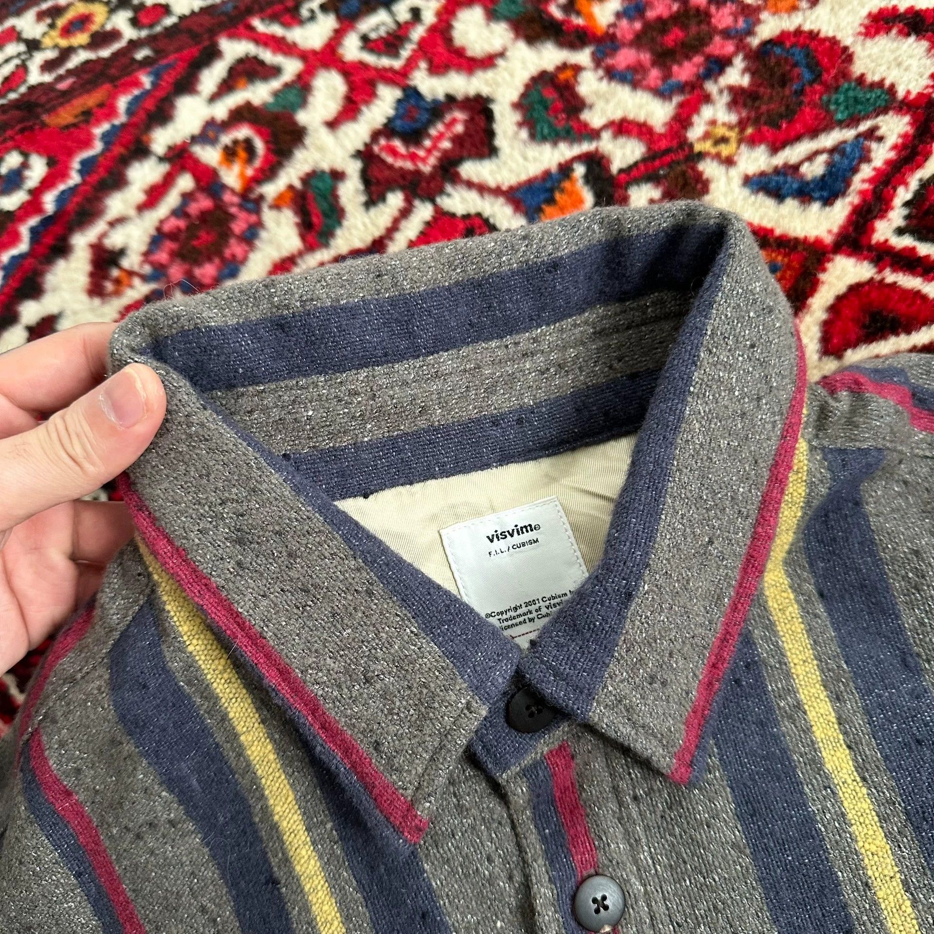 Visvim VISVIM 22AW LUMBER L/S MAYAN 3 Wool Stripe Shirt Size US L / EU 52-54 / 3 - 5 Thumbnail