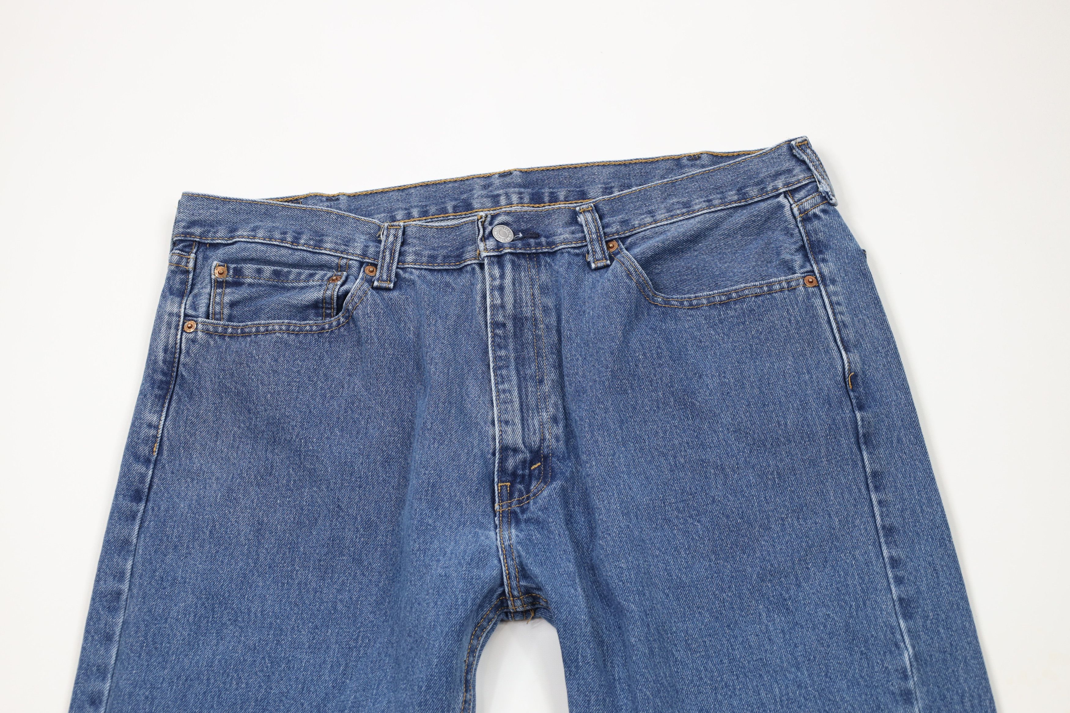 Levi's × Vintage Vintage Y2K Levis 505 Fit Straight Leg Denim Jeans Blue Size US 38 / EU 54 - 2 Thumbnail