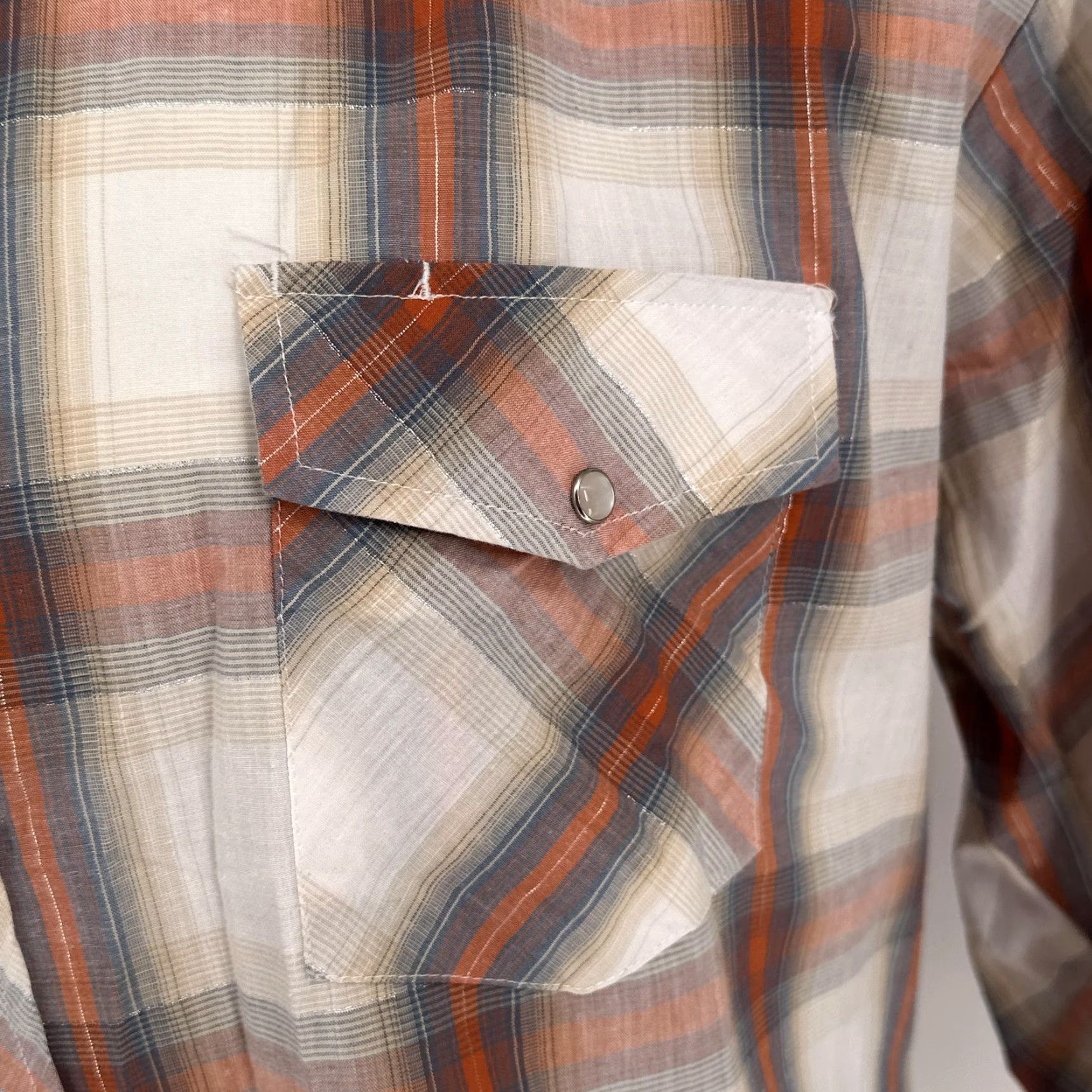 Roper Roper Mens Shirt 3XL Multicolor Plaid Western Pearl Snap Cowboy Long Sleeve Button-Up Shirt Size US XXL / EU 58 / 5 - 3 Thumbnail