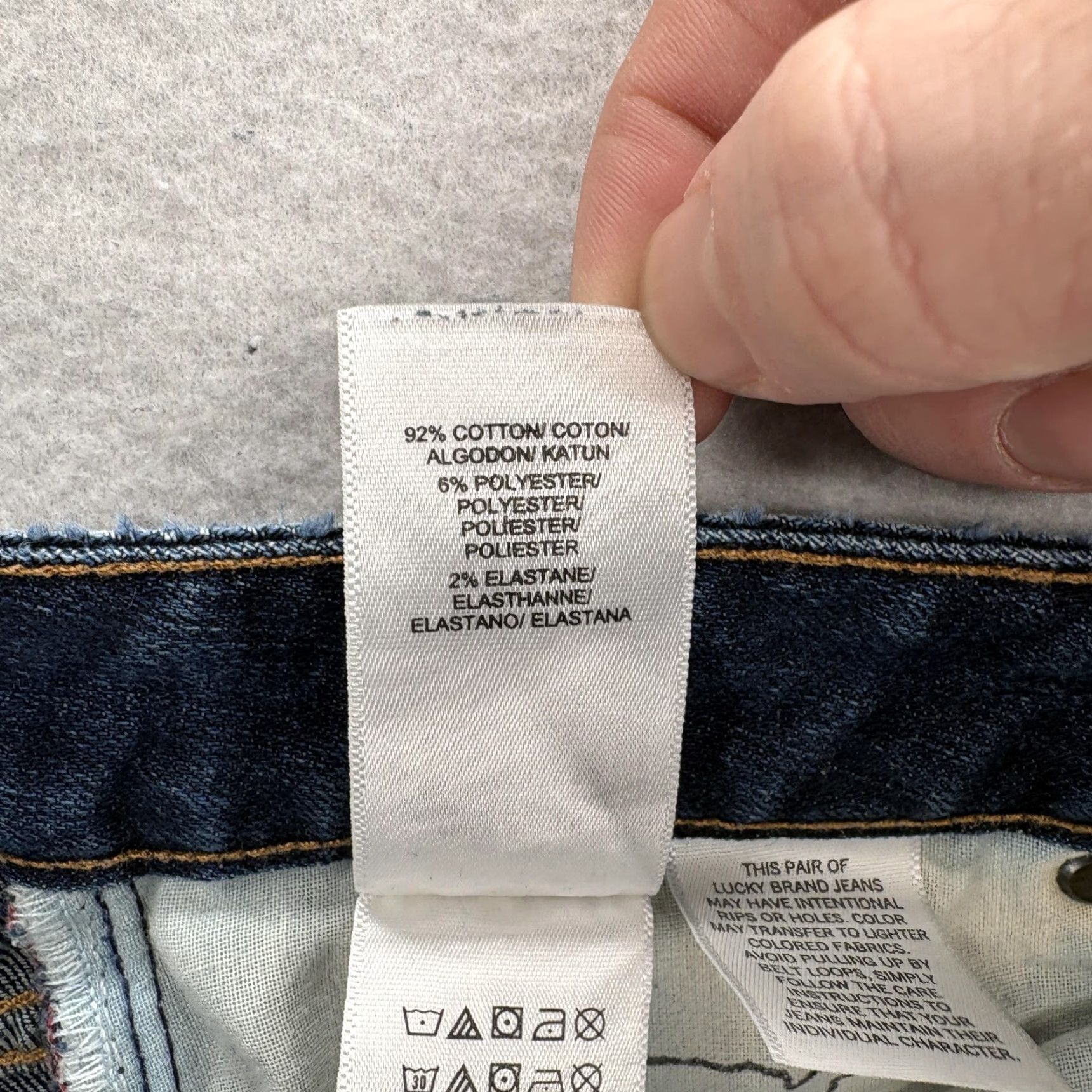 Lucky Brand Lucky Brand Lolita Mid Rise Skinny Jeans Womens 28 Blue White Oak Denim USA Slim Stretch Pockets 5-Pocket Rise Mid Inseam 32"} Size 28" / US 6 / IT 42 - 6 Thumbnail