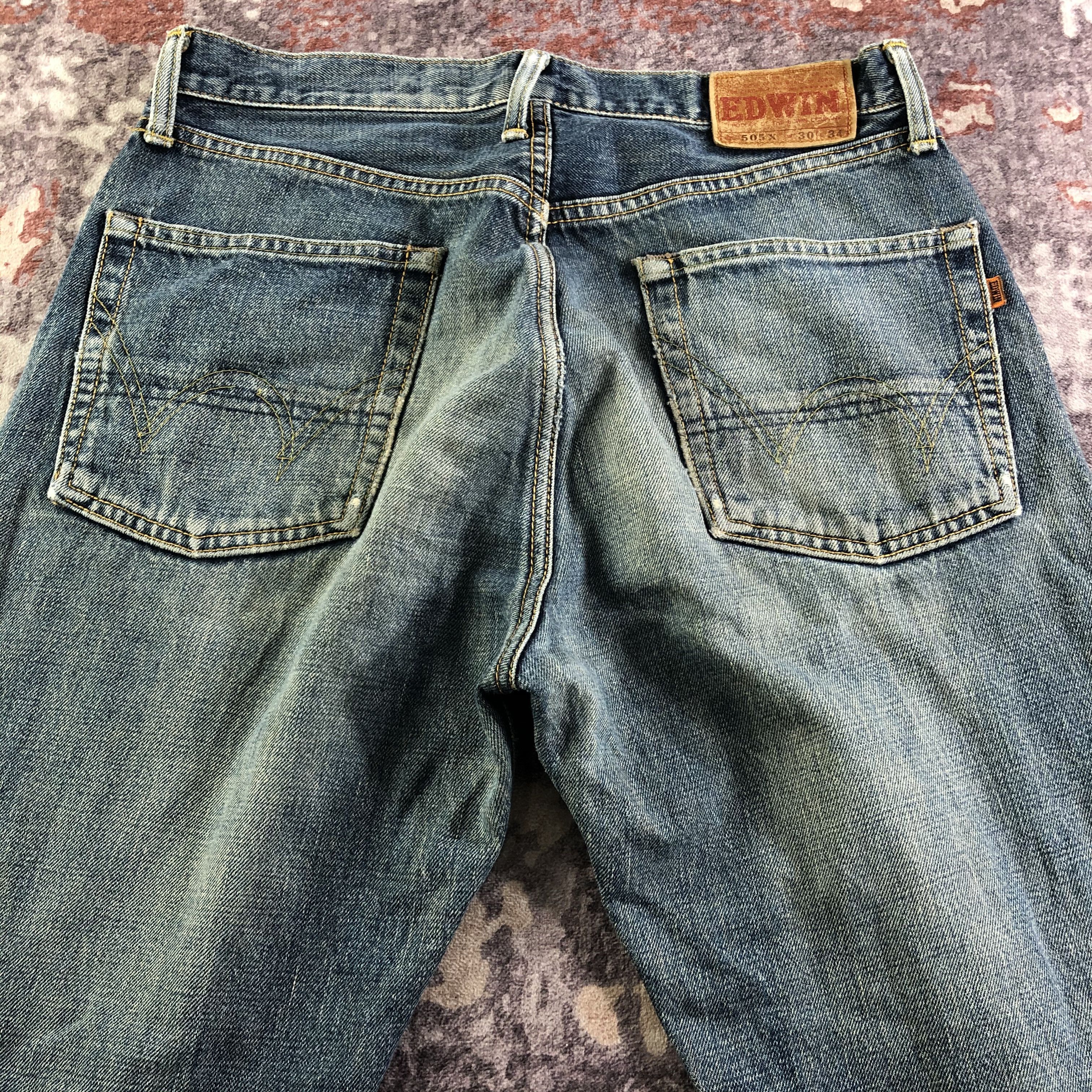 Edwin Vintage Blue Wash Edwin 505 Selvedge Jeans-JM3610 Size US 32 / EU 48 - 5 Thumbnail