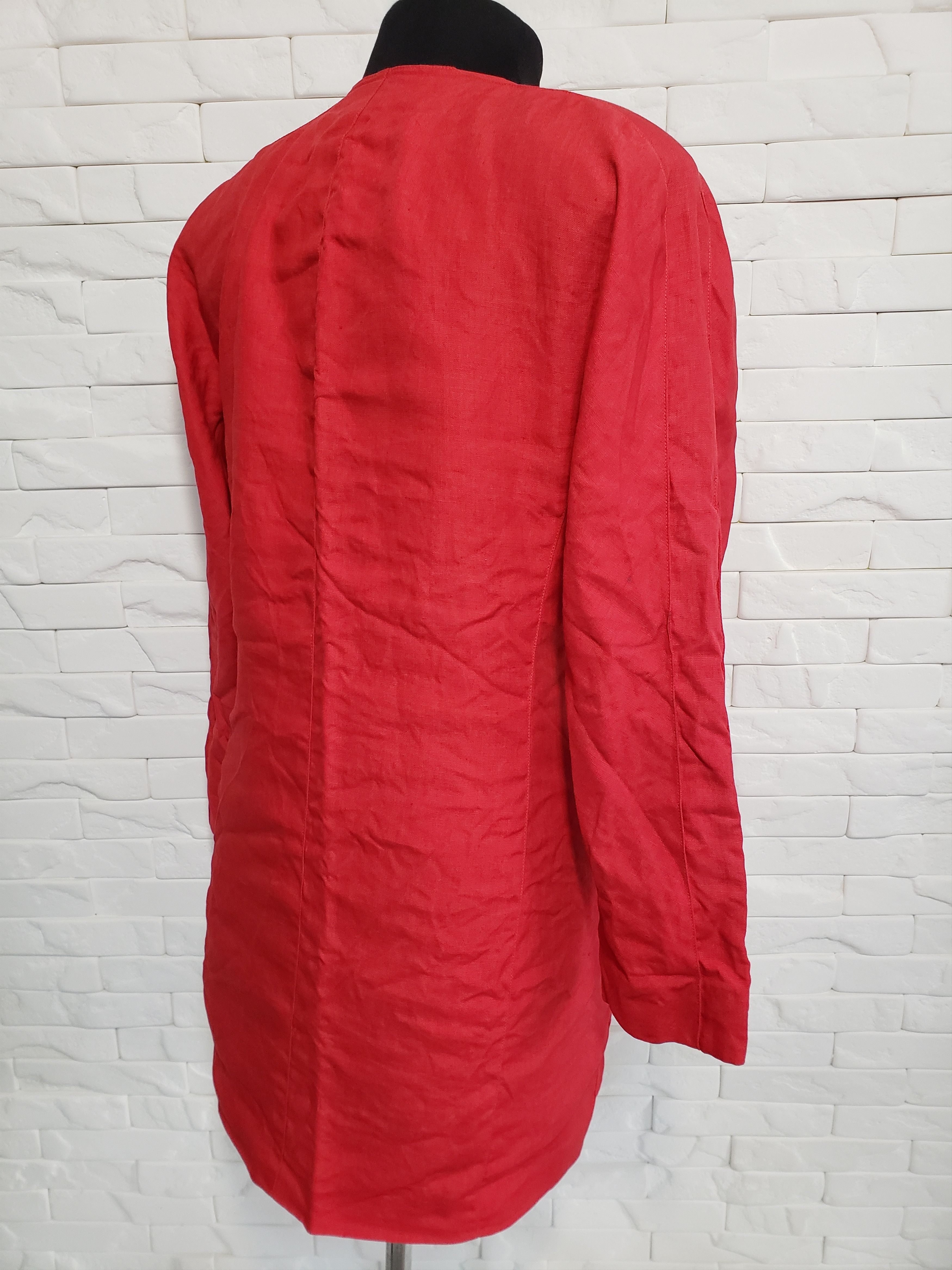 Designer Stylish women's jacket made of linen fabric. Size L / US 10 / IT 46 - 5 Thumbnail