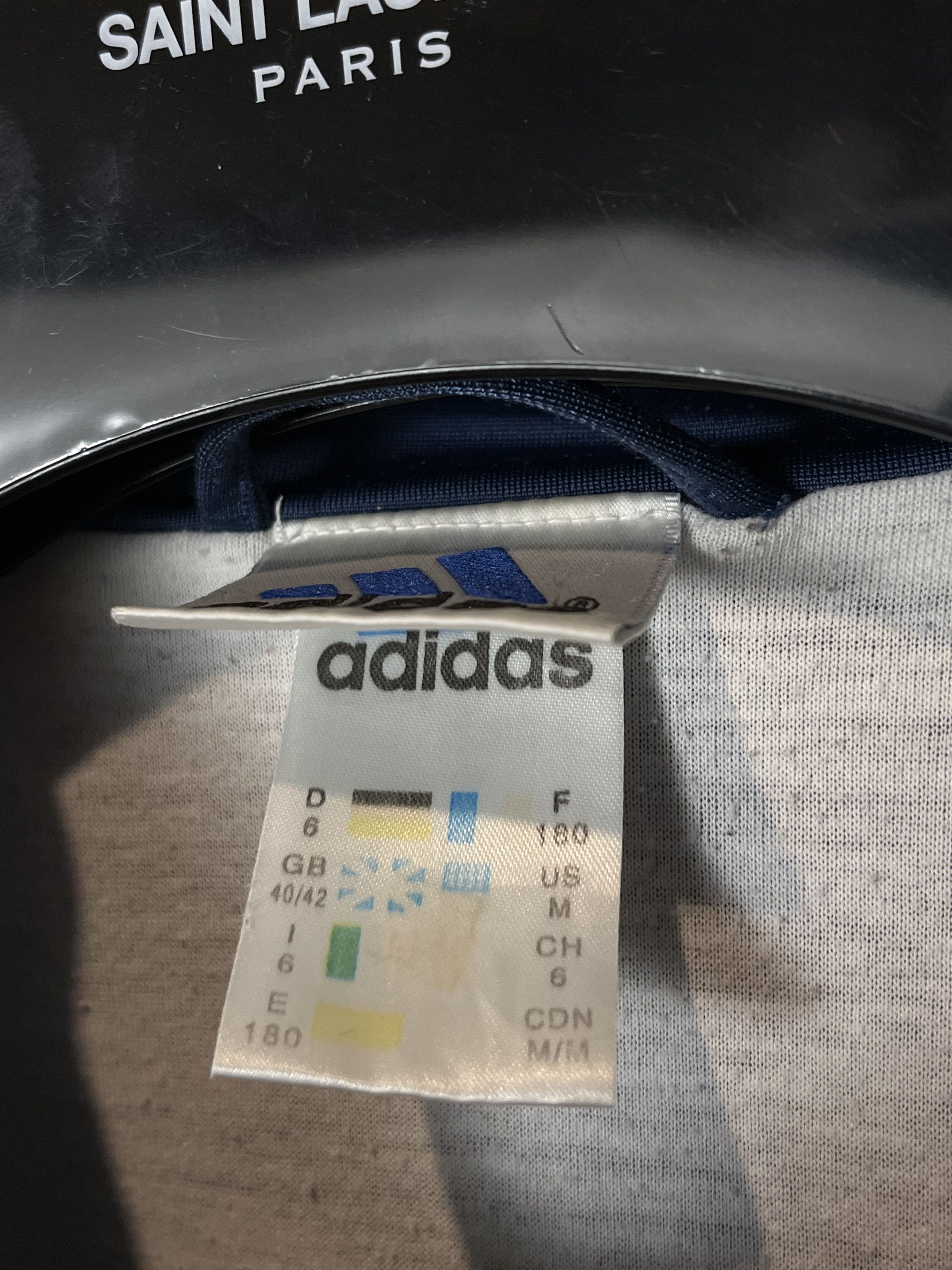 Adidas × Vintage Vintage 90s Adidas Big Logo Windbreaker Jacket Blokecore Size US M / EU 48-50 / 2 - 7 Thumbnail