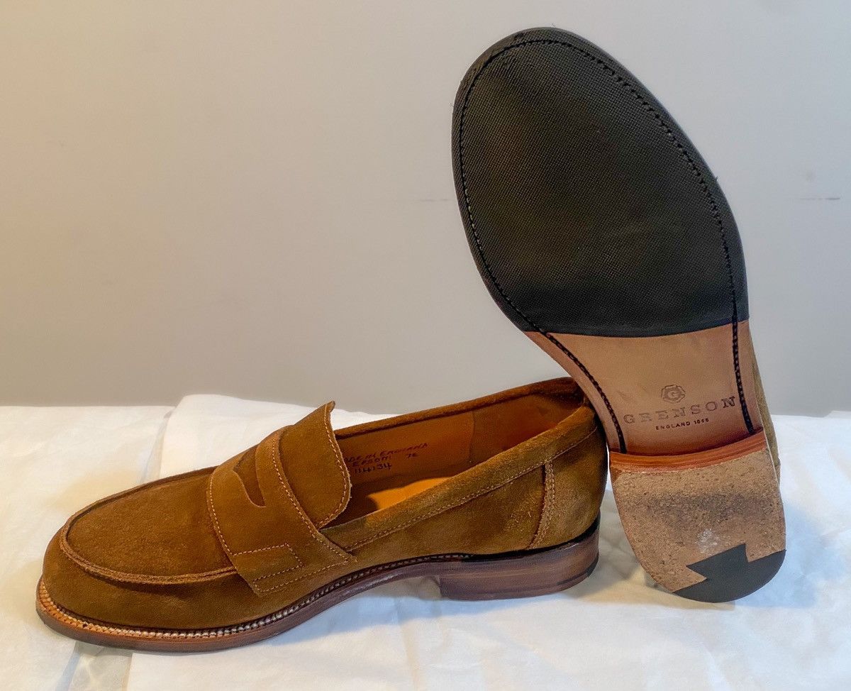 Grenson Grenson Epsom Loafers - snuff suede Size US 8 / EU 41 - 5 Thumbnail