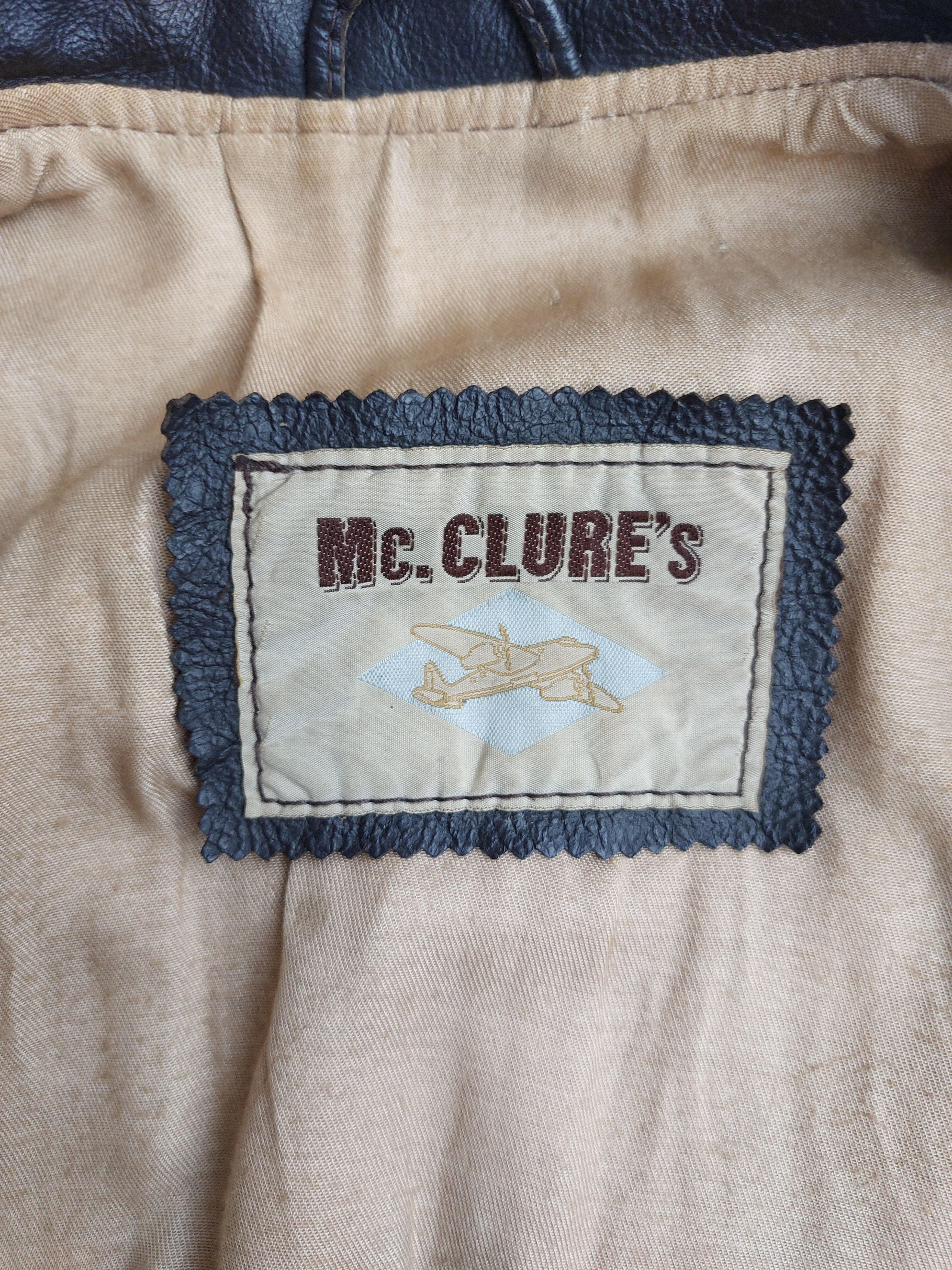 Vintage Mc Clures Vintage Leather Jacket Size US L / EU 52-54 / 3 - 14 Thumbnail