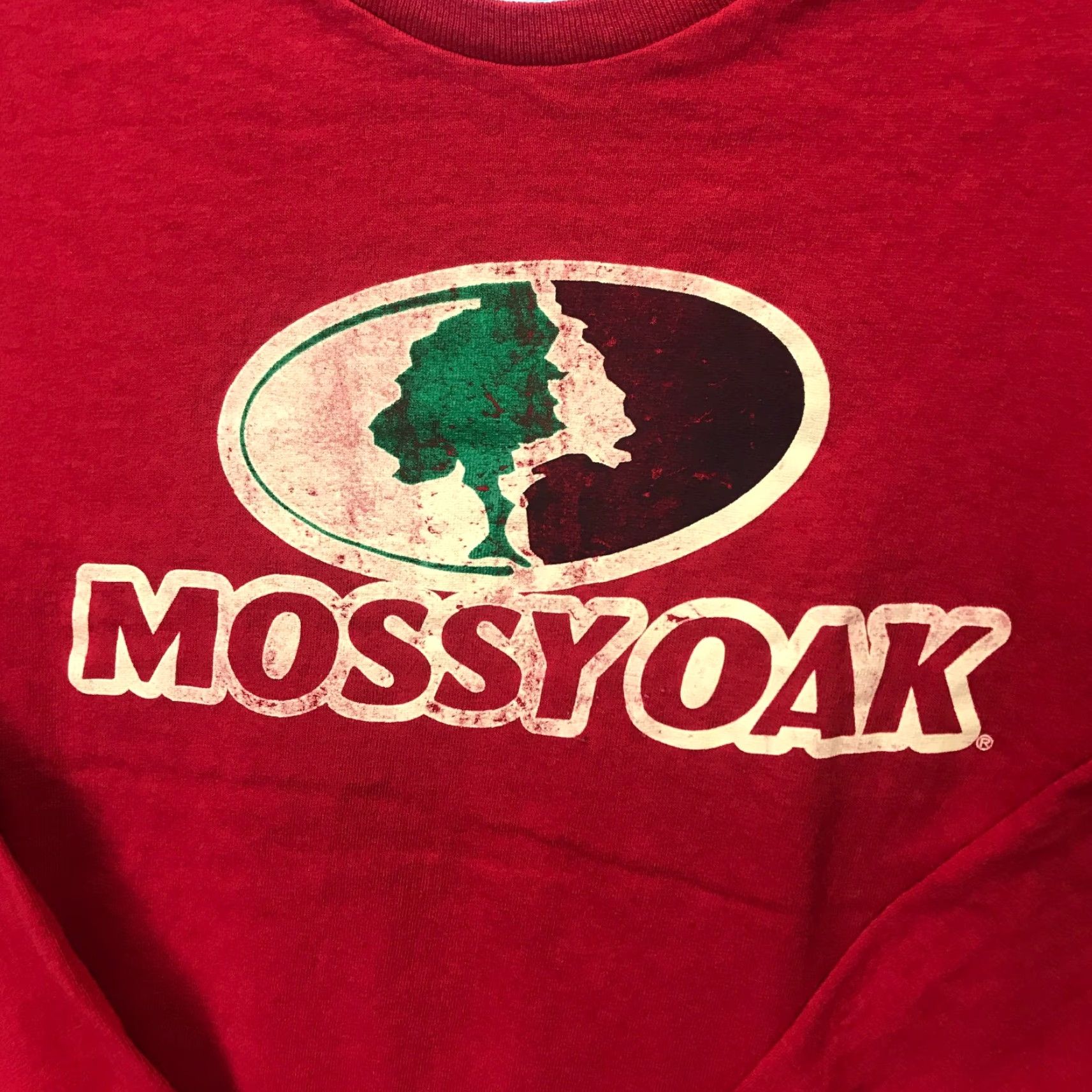 Vintage Mossy Oak Shirt Mens Medium Adult Red Long Sleeve Crew Neck Logo Size US M / EU 48-50 / 2 - 2 Thumbnail