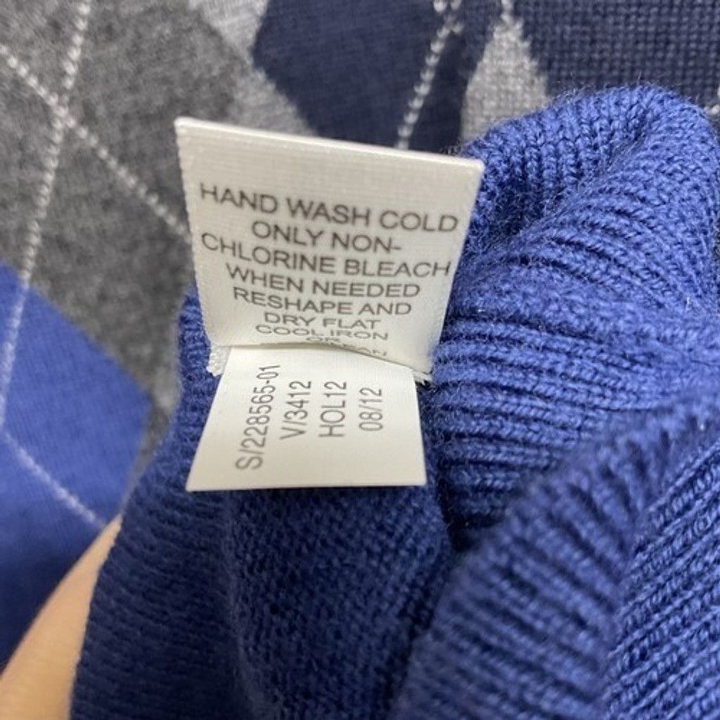 Banana Republic Banana Republic Blue Merino Wool V-Neck Sweater Men Size L Size US L / EU 52-54 / 3 - 2 Thumbnail