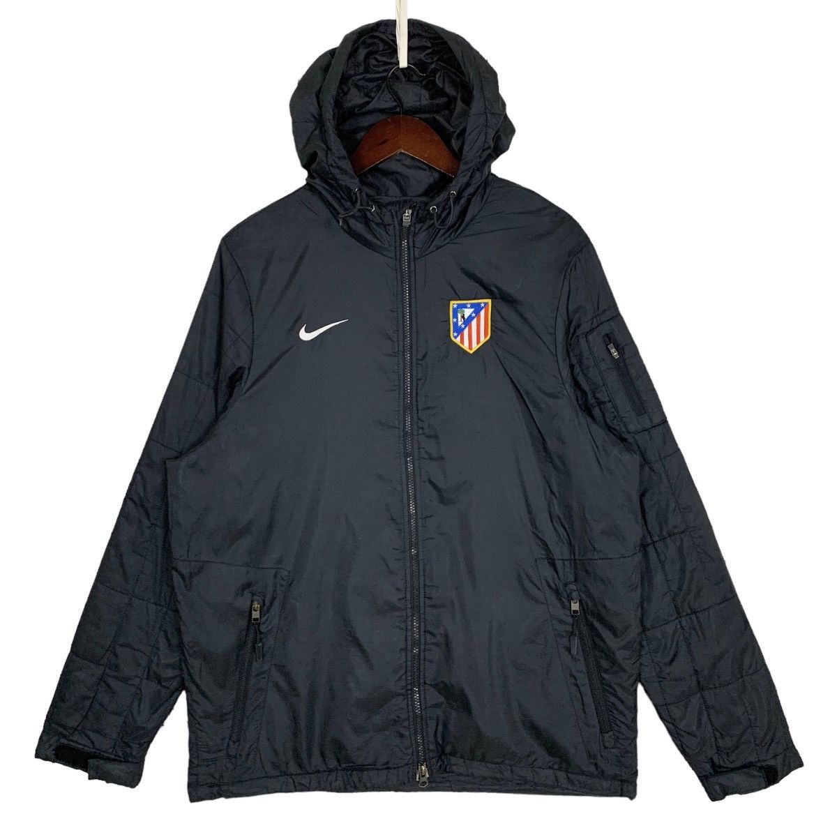 Nike Nike Atletico Madrid Soccer Quilted Hoodie Jacket Size L Size US L / EU 52-54 / 3 - 1 Thumbnail