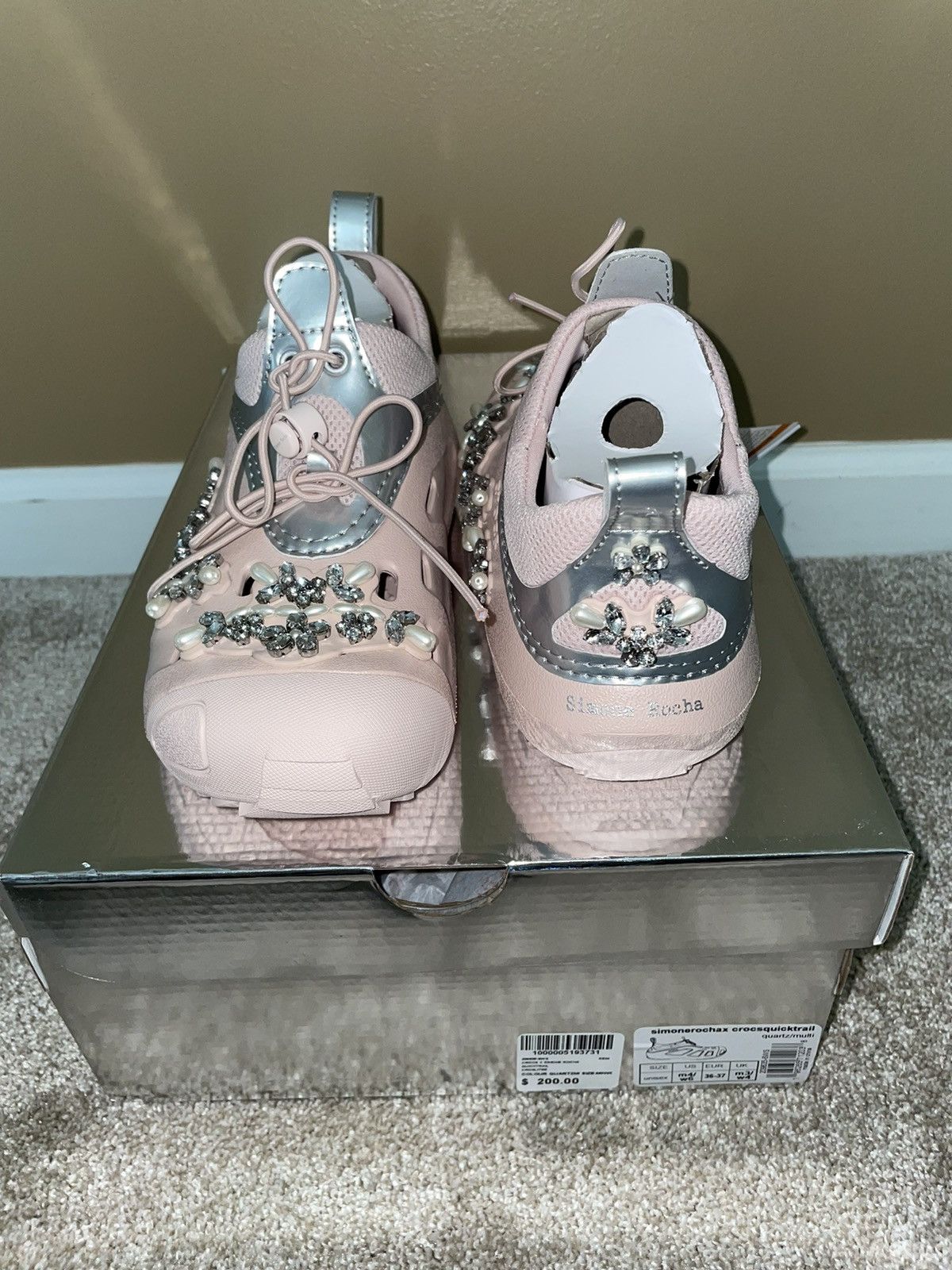 image of Crocs Quick Trail - Quartz Shoes in Rose Quartz, Women's (Size 4)