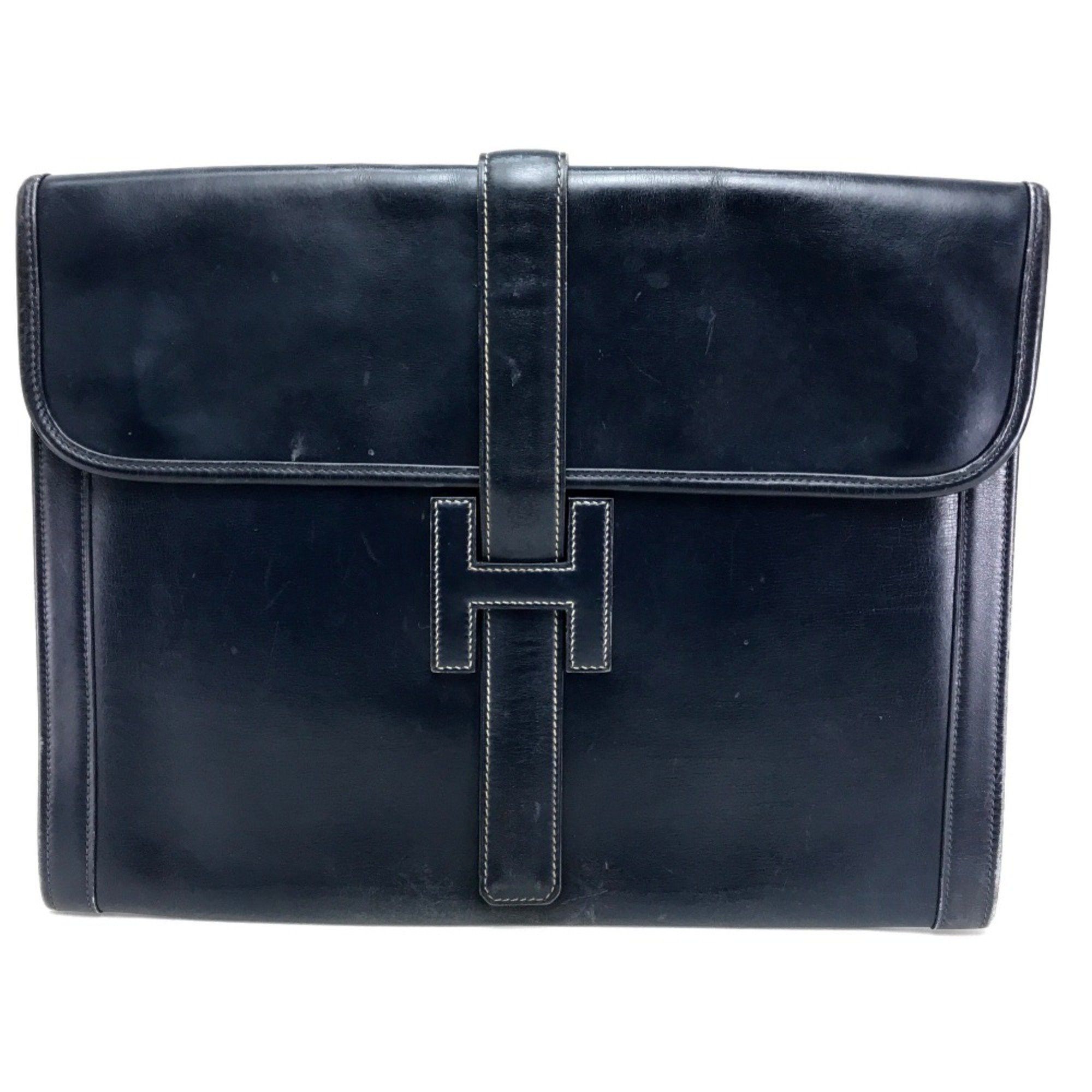 Hermes Hermes Bag document bag Cluch Bag Clutch bag Navy Size ONE SIZE - 1 Thumbnail