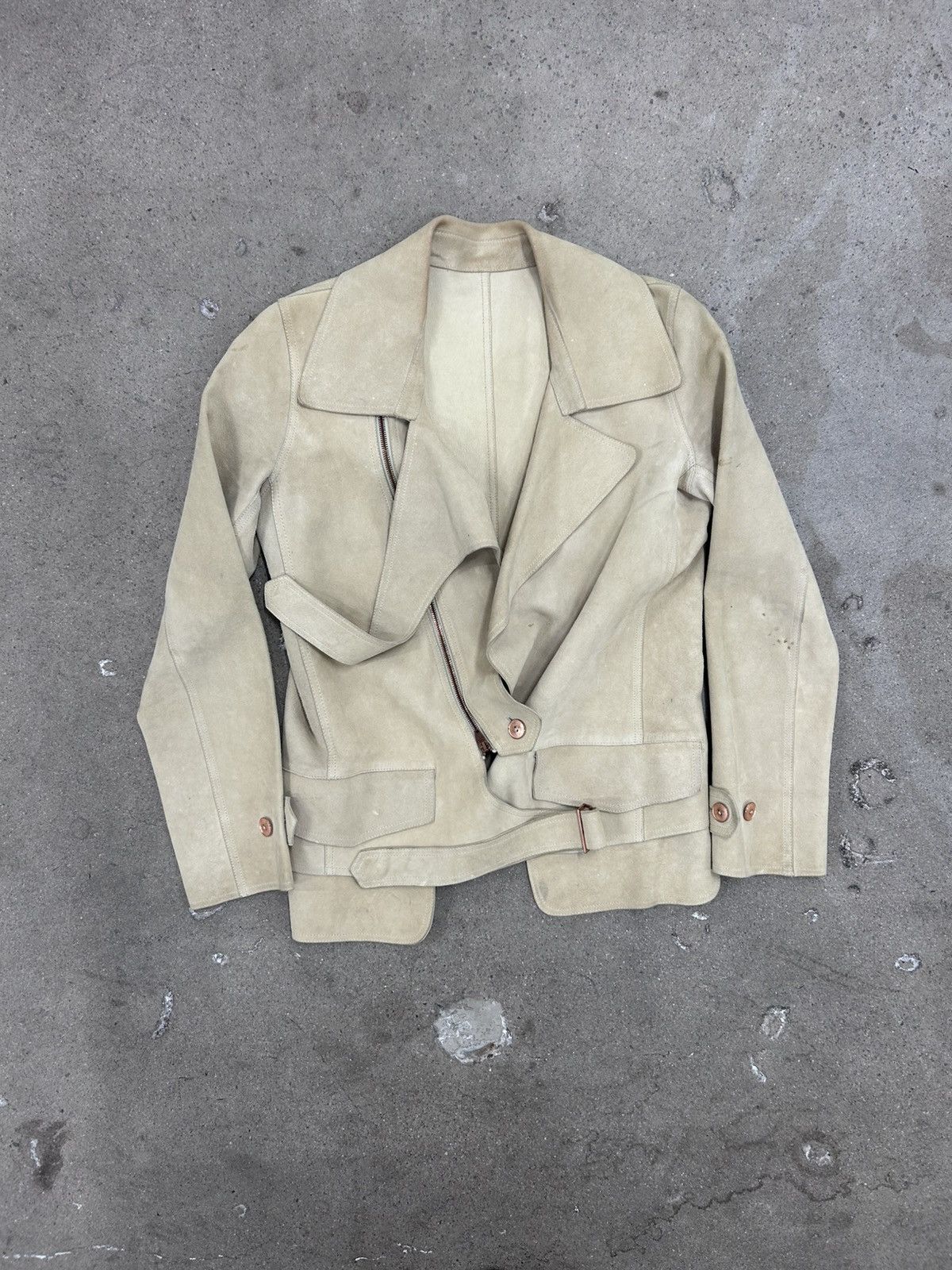 Alexander Wang Alexander Wangs Deconstructed Suede Leather Bikerjacket Size L / US 10 / IT 46 - 2 Thumbnail