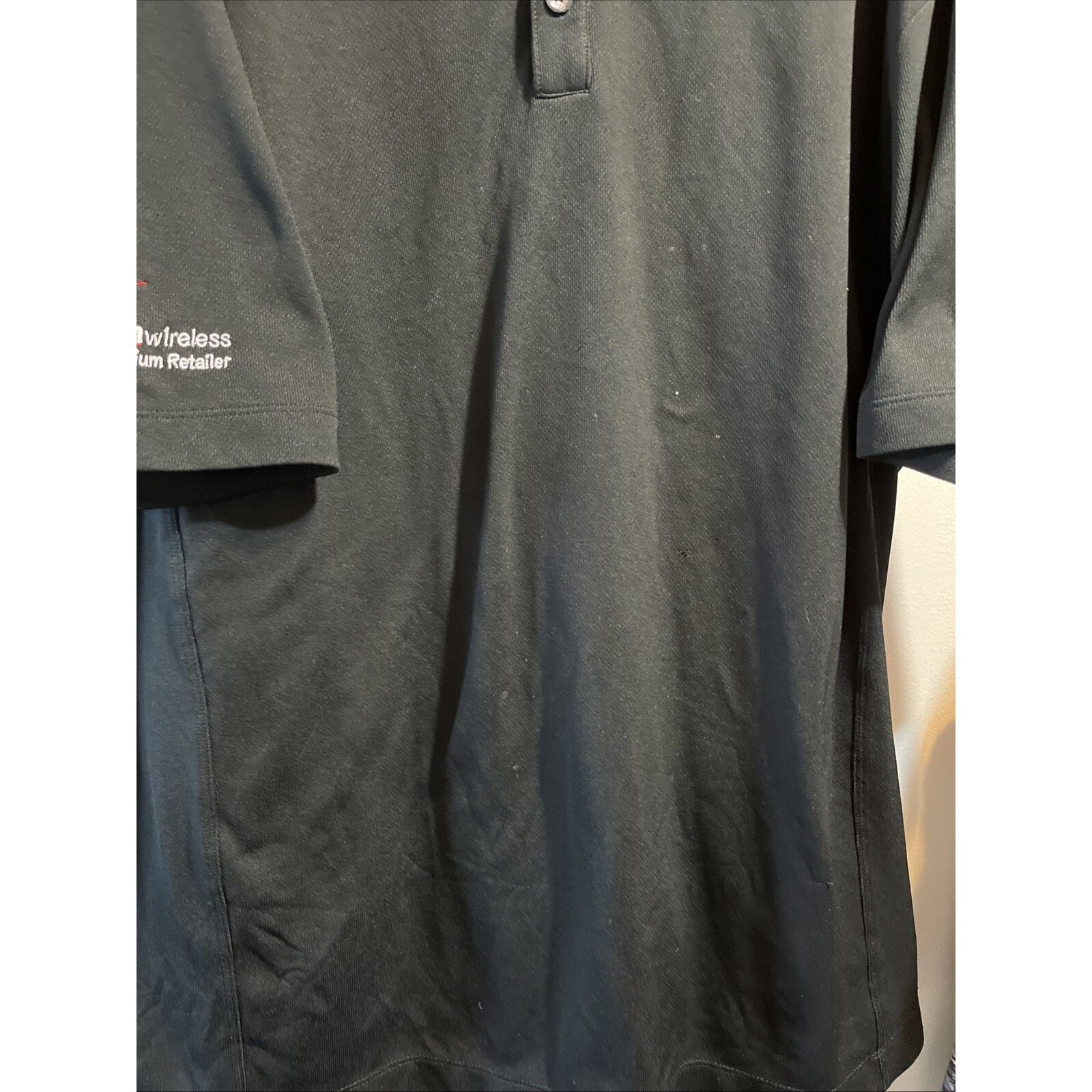 Nike Nike Golf Dri Fit Verizon Mens XL Black Polyester Polo Shirt Size US XL / EU 56 / 4 - 8 Thumbnail