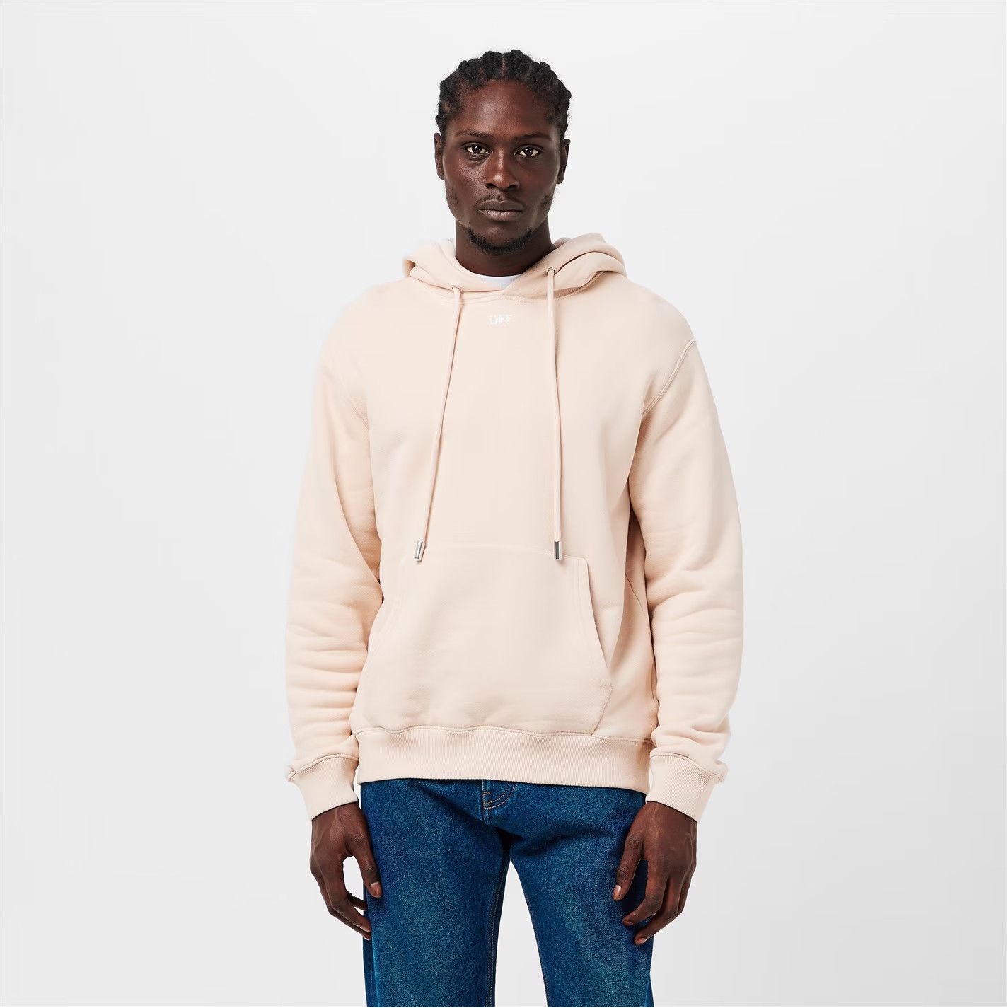 Off-White o1g2r1mq0226 Brick Arrows Jersey Fleece Hoodie In Beige Size US XXL / EU 58 / 5 - 2 Thumbnail