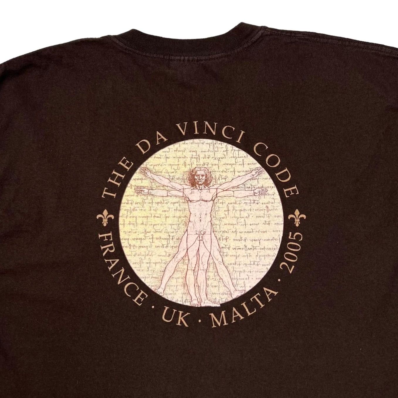 Gildan VINTAGE THE DA VINCI CODE (2005) “So Dark The Con Of Man” Crew Movie Promo T-Shirt XL Mens Brown Graphic Front Back Size US XL / EU 56 / 4 - 4 Thumbnail