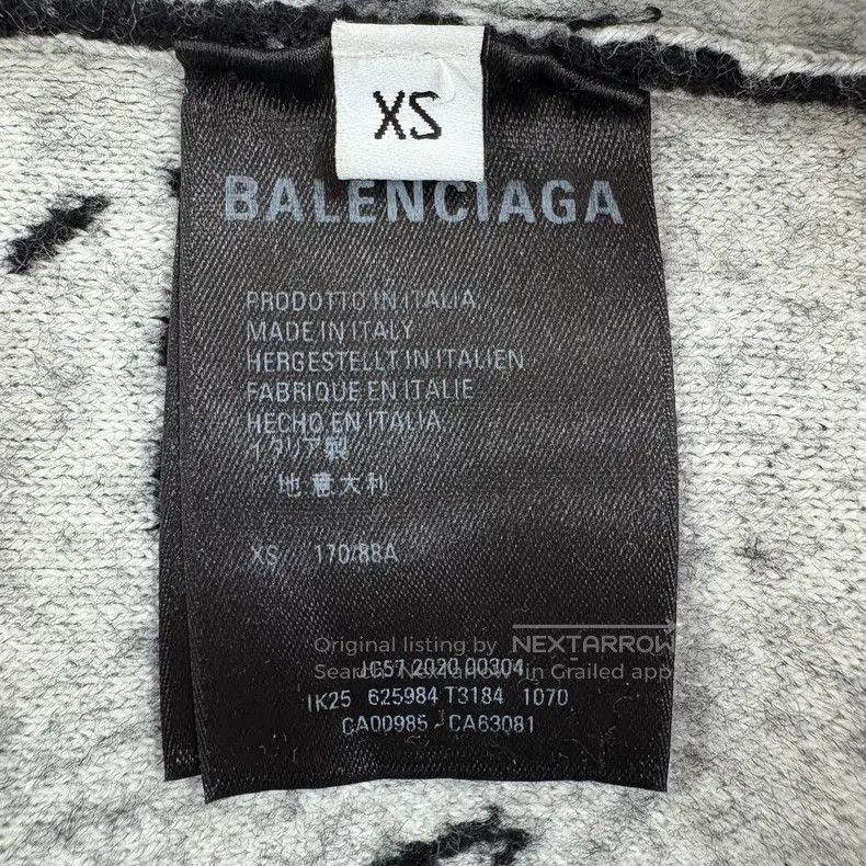 Balenciaga Balenciaga Handwritten Bullet Screen Logo Long Sleeve Knit Size US XS / EU 42 / 0 - 4 Thumbnail