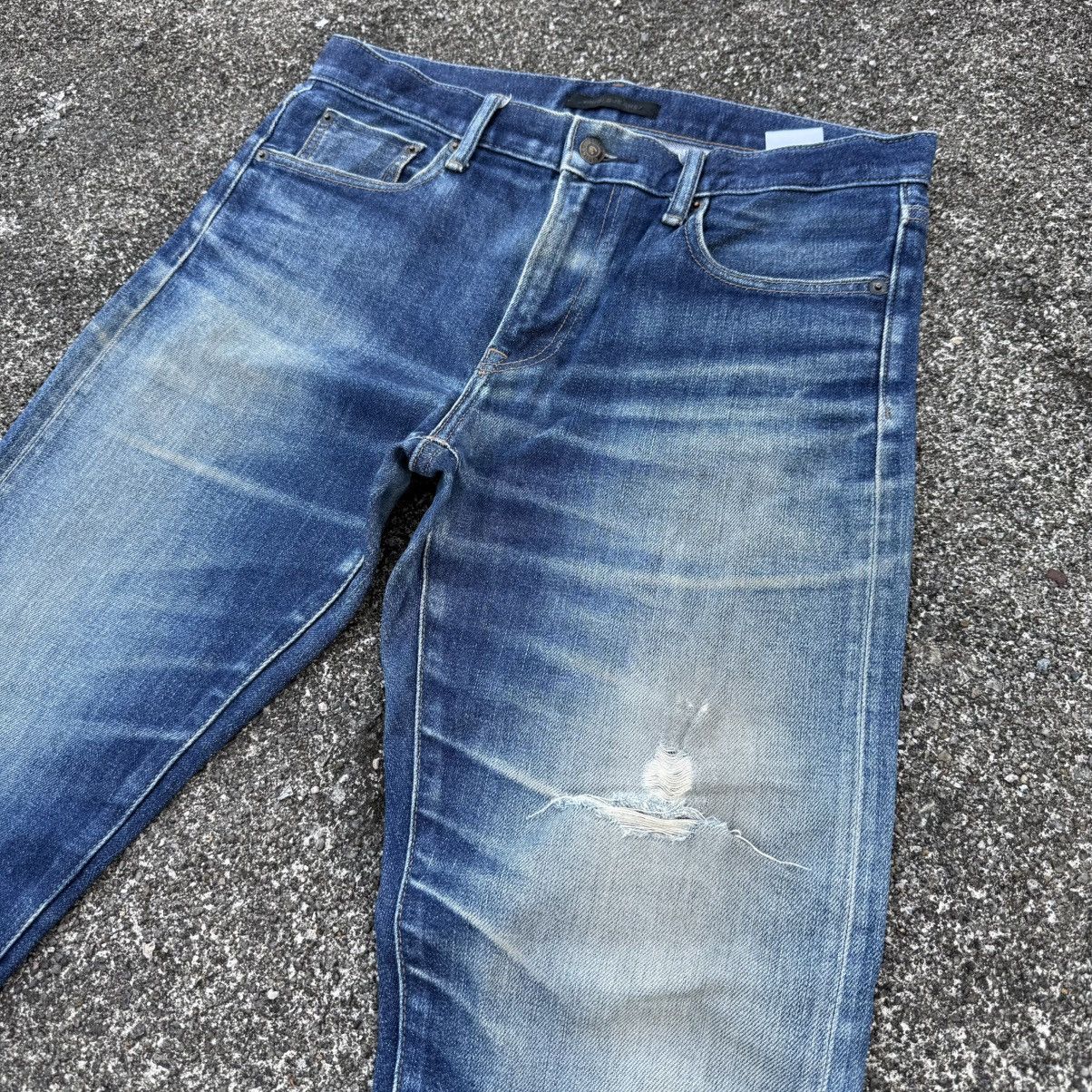 Japanese Brand VINTAGE JAPANESE DENIM MUD WASHED RIPPEP JEAN PANTS Size US 32 / EU 48 - 6 Thumbnail