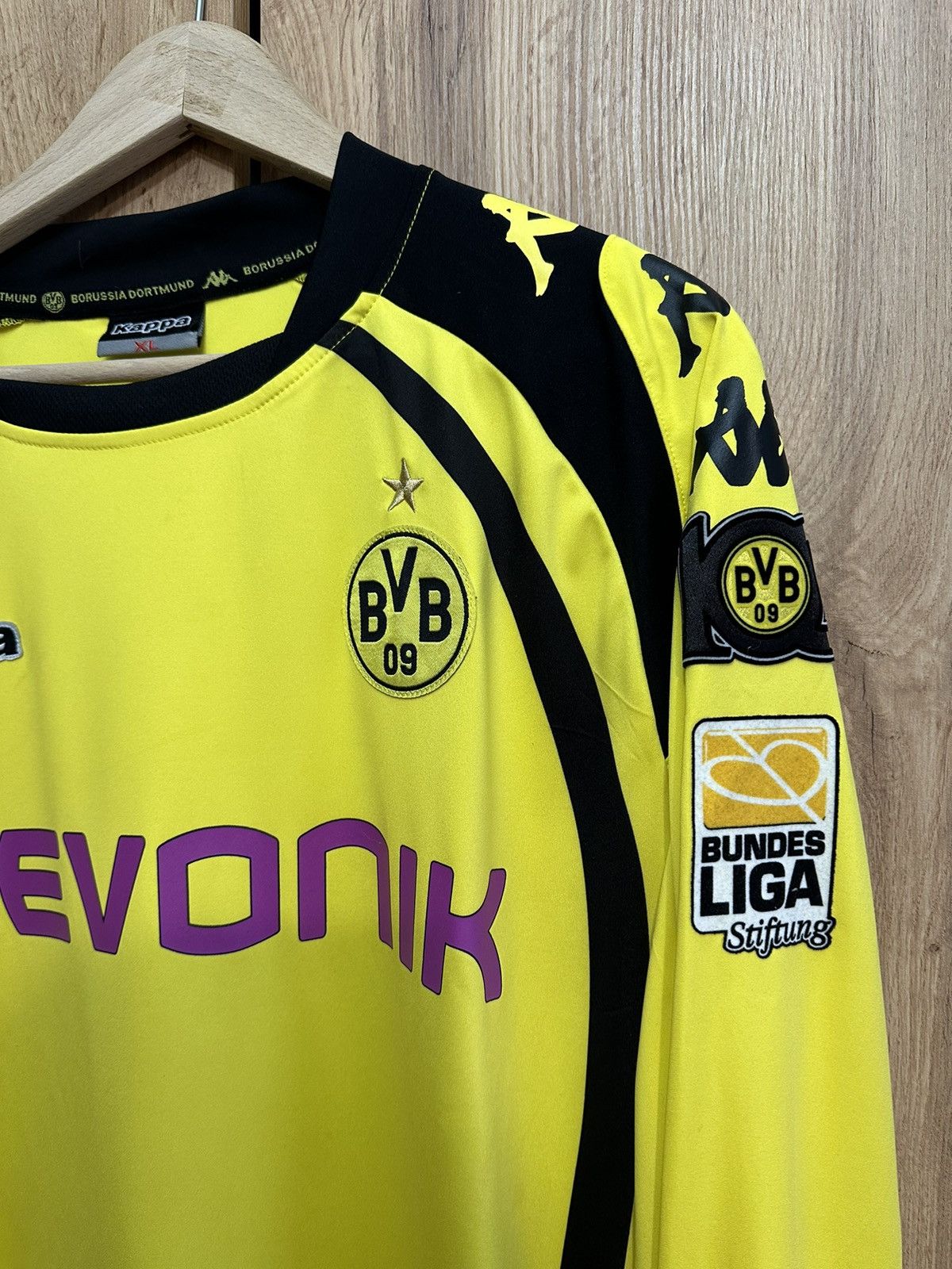 Vintage #18 LUCAS Borrusia Dortmund 2009/10 Kappa Home Shirt Jersey Size US XL / EU 56 / 4 - 3 Thumbnail