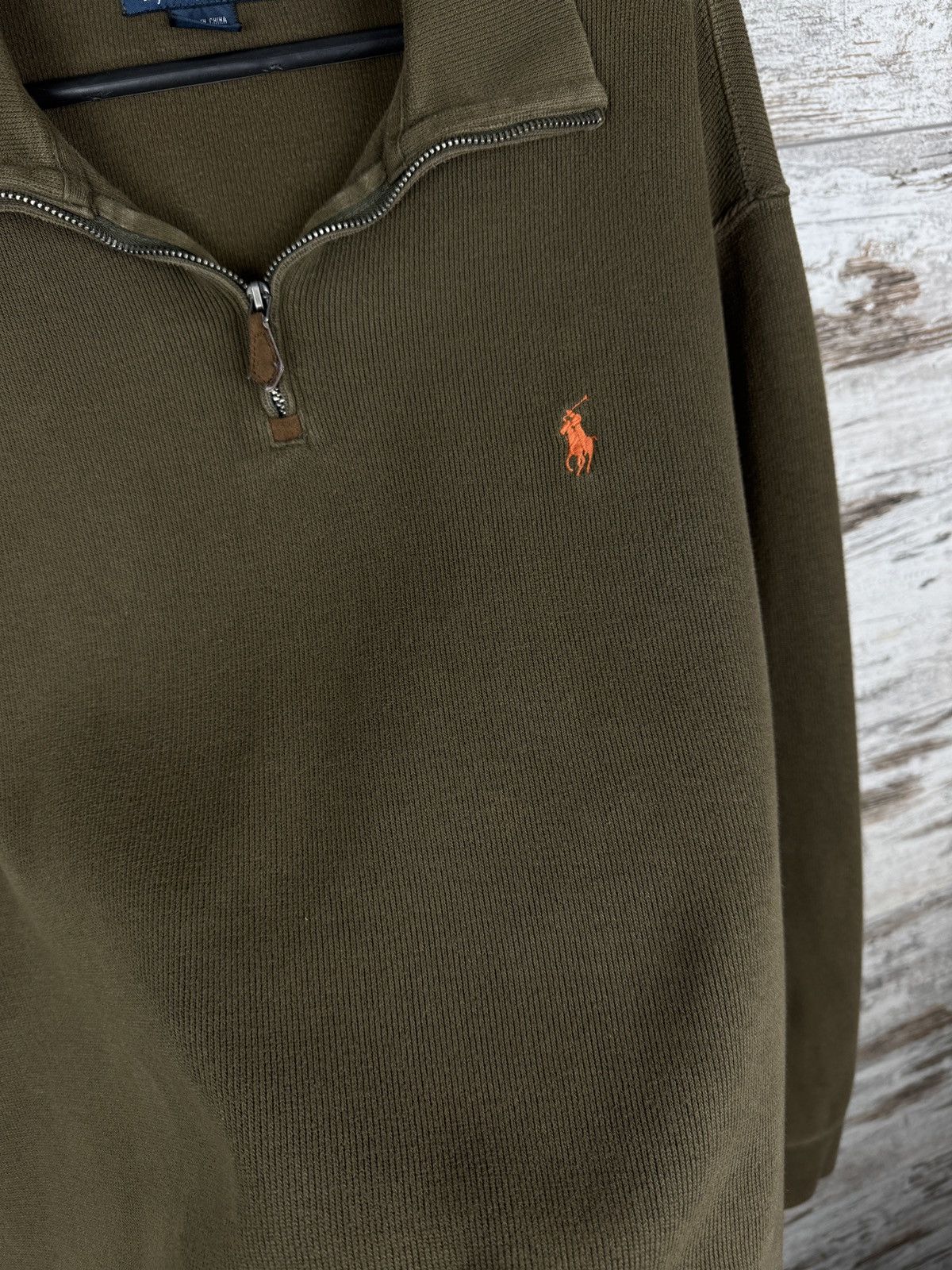 Polo Ralph Lauren Mens Vintage Polo Ralph Lauren 1/3 zip sweatshirt brown rare Size US M / EU 48-50 / 2 - 7 Thumbnail