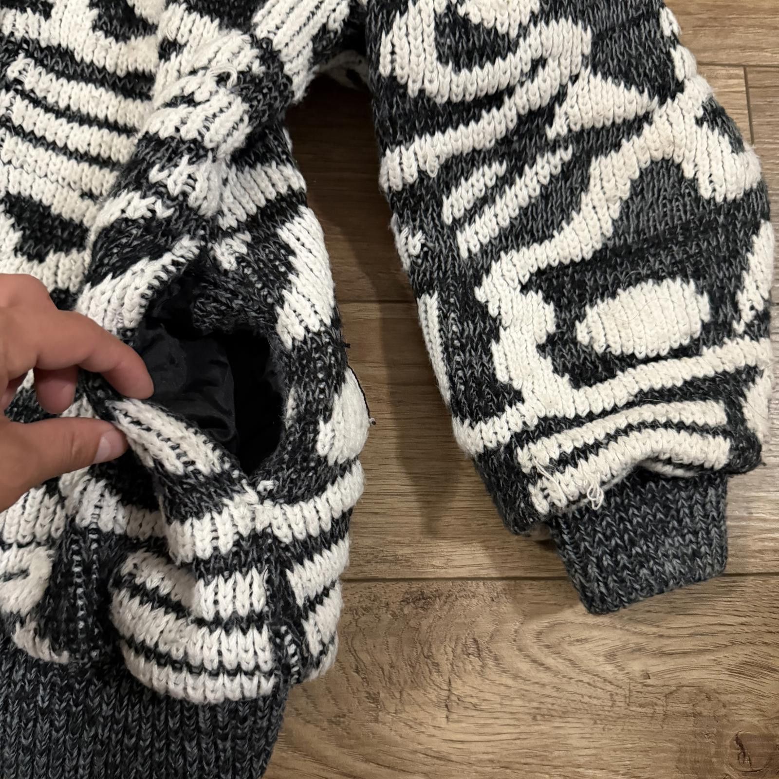 Other Vintage 80s 90s Acrylic Knit Cardigan Zip Sweater Art Size M Size M / US 6-8 / IT 42-44 - 5 Thumbnail