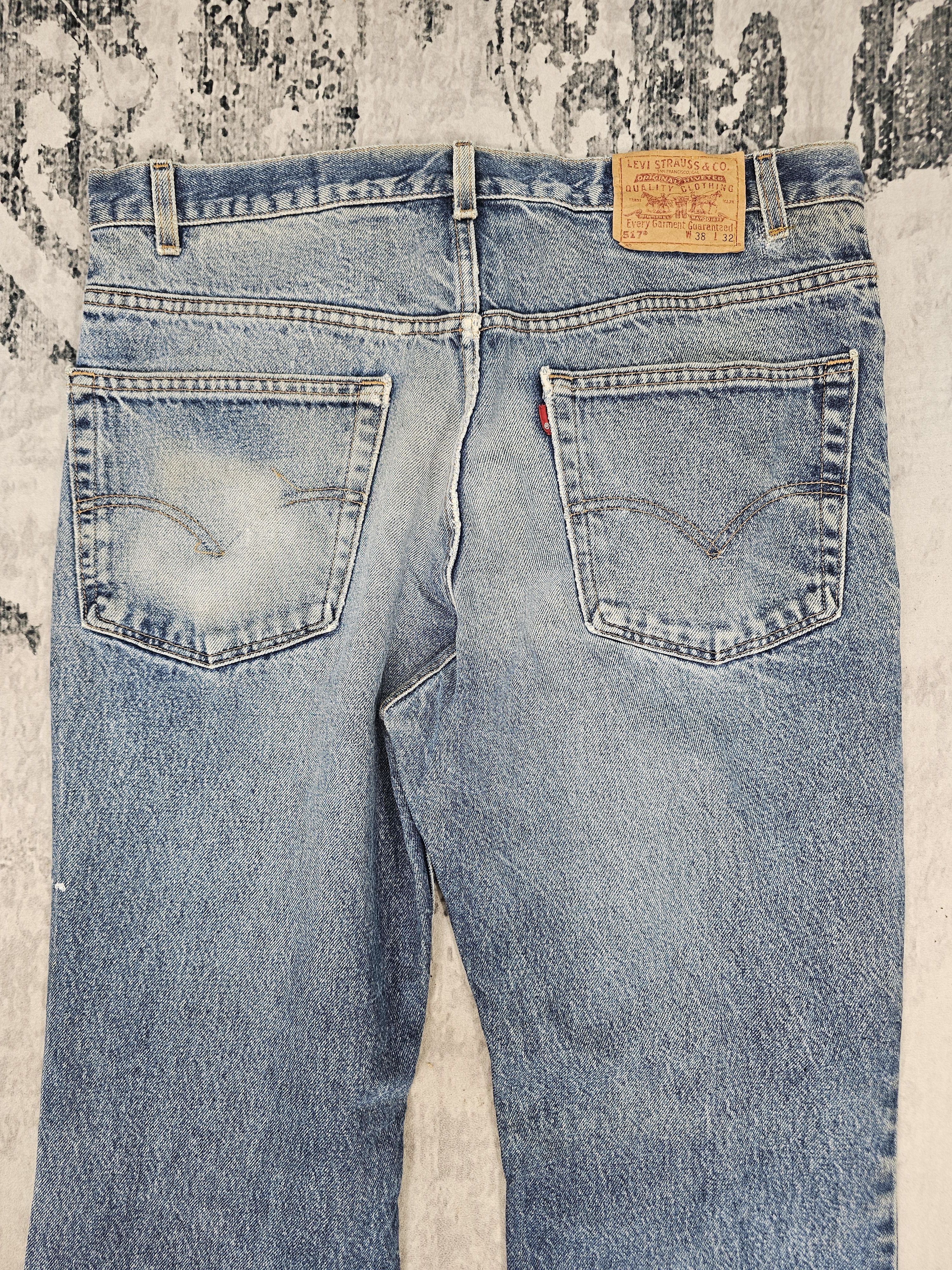Levi's Vintage Clothing Vtg LEVIS 517 Boot Cut Flare Made In USA Ripped Jeans L0535 Size US 38 / EU 54 - 10 Thumbnail