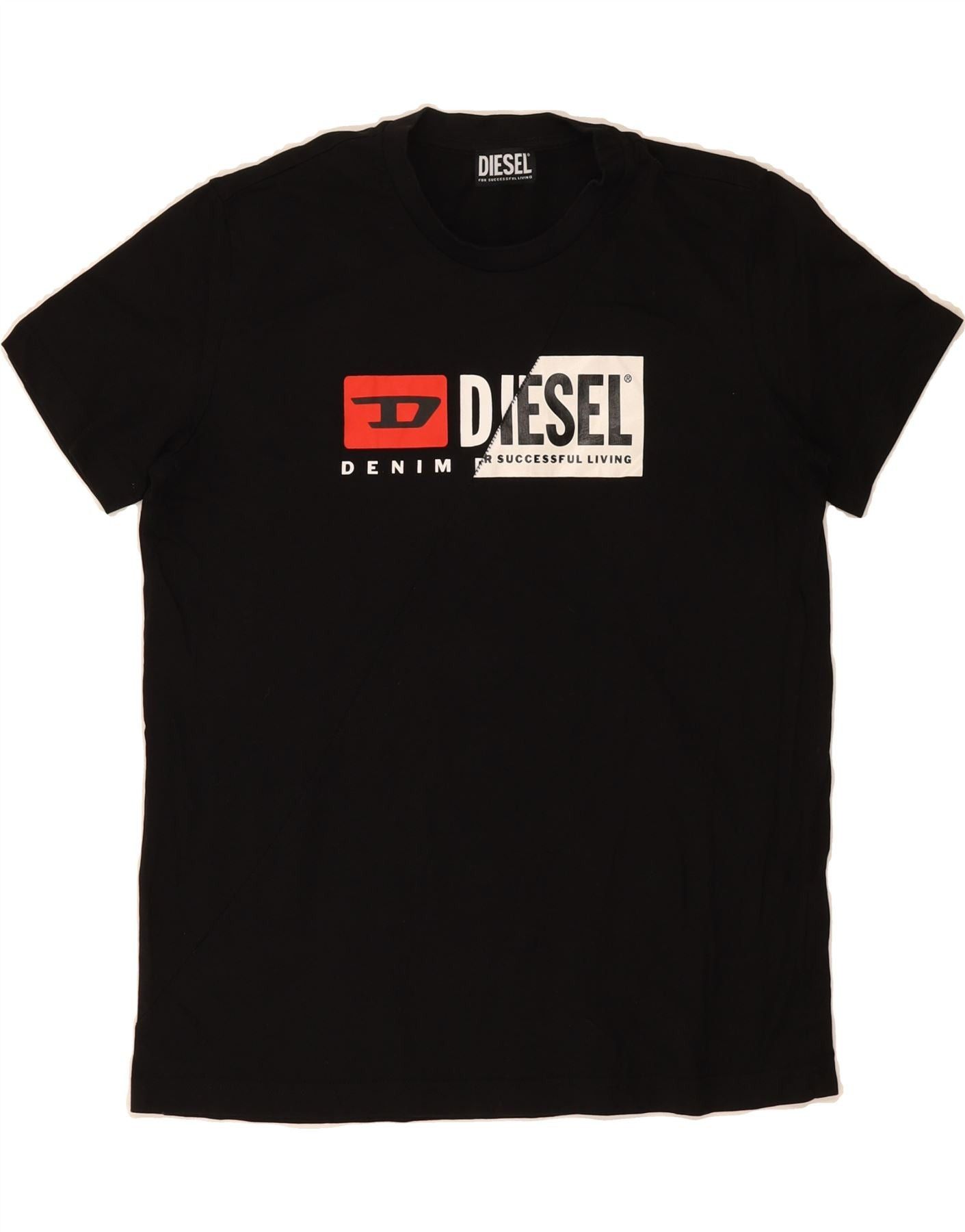 Diesel Womens Graphic T-Shirt Top UK 18 XL Black Size M / US 6-8 / IT 42-44 - 1 Thumbnail