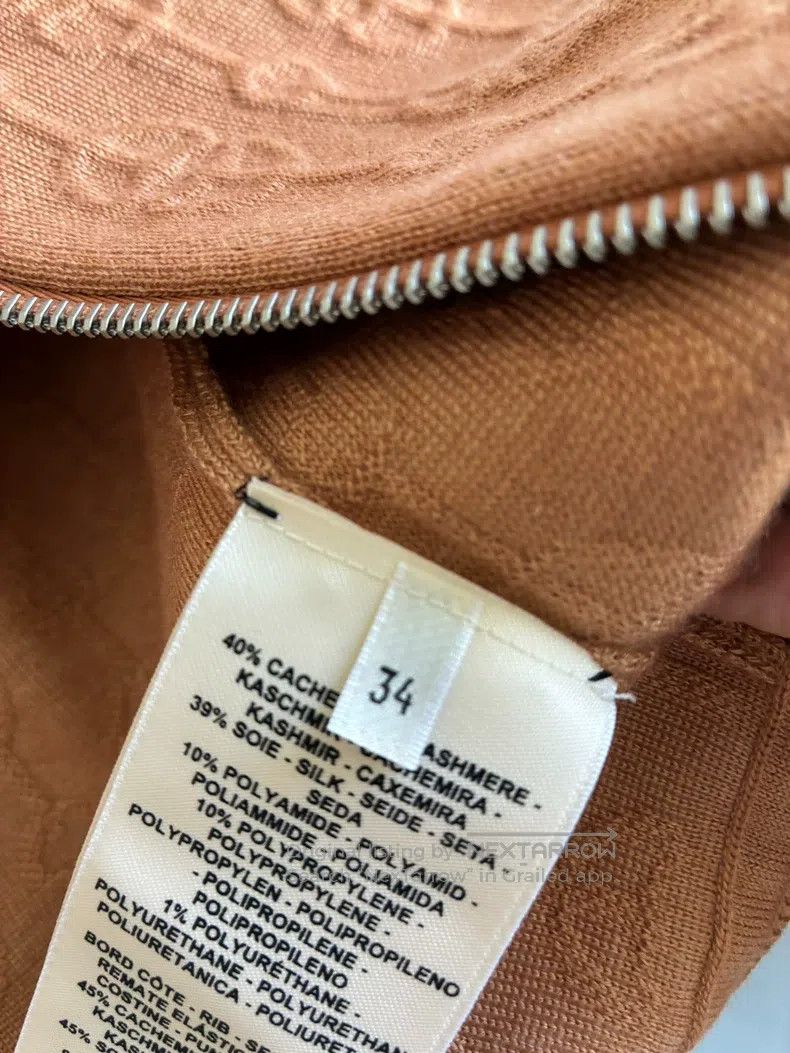 Hermes Hermes Khaki pig nose chain hidden pattern knitted zipper Size XXS / US 00 / IT 34 - 5 Thumbnail