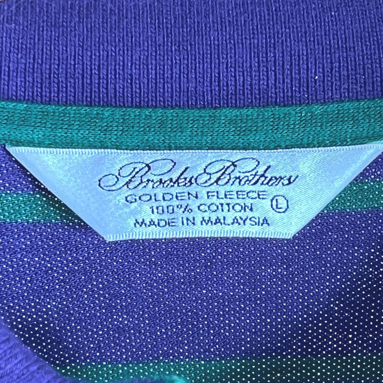 Brooks Brothers Brooks Brothers Men’s Polo Shirt Purple Green Cotton Size L Size US L / EU 52-54 / 3 - 4 Thumbnail
