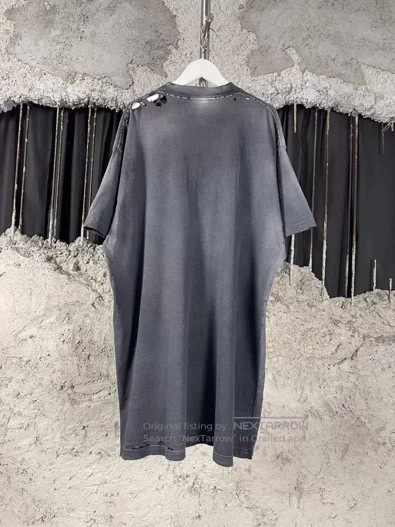 Balenciaga Balenciaga Distressed Washed Short Sleeve Size US S / EU 44-46 / 1 - 2 Thumbnail