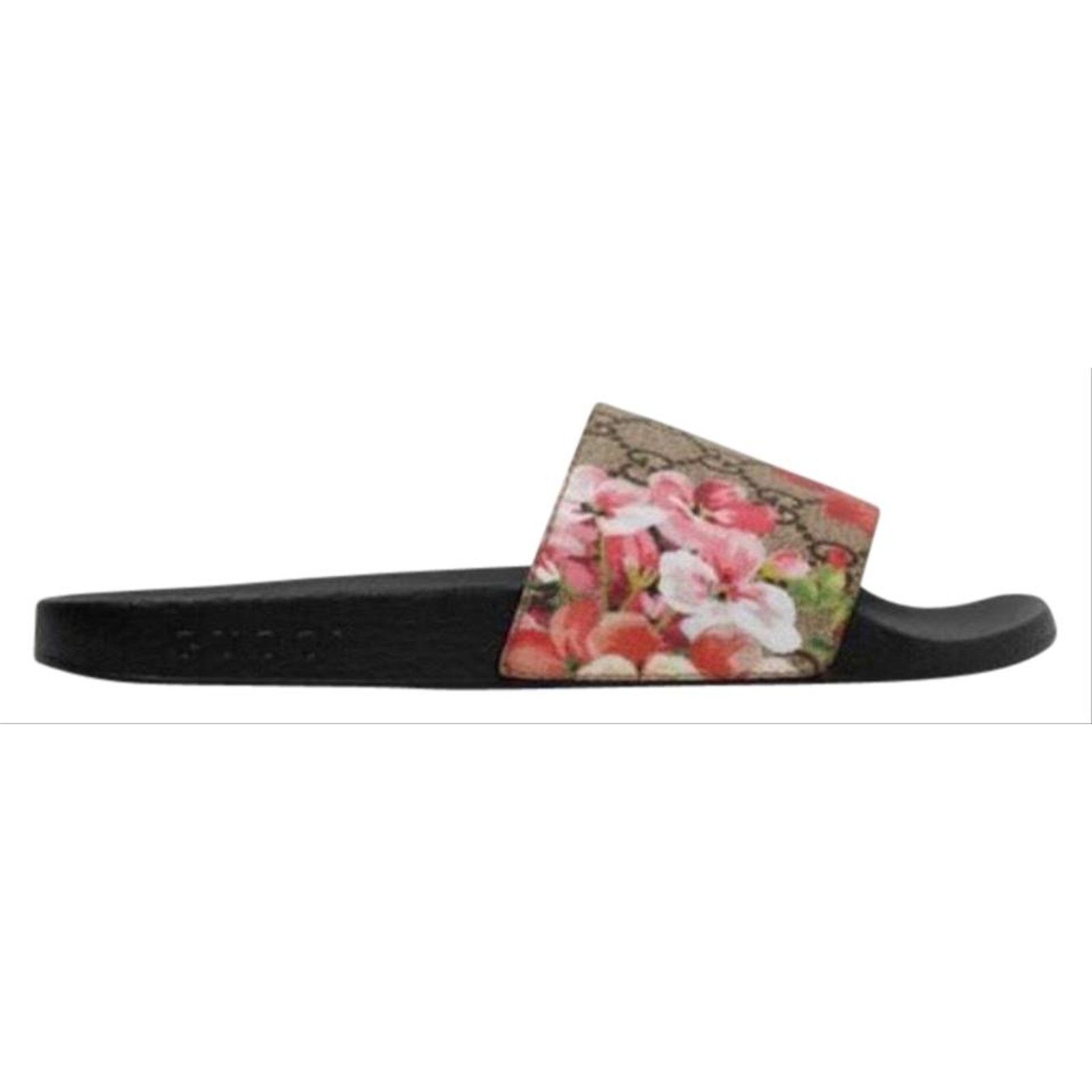 Gucci GG logo floral bloom rubber slides Size US 6 / IT 36 - 1 Thumbnail