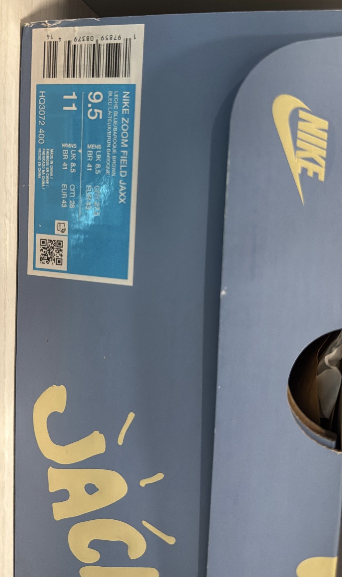 Nike × Travis Scott Travis Scott x Nike Zoom Field Jaxx 'Leche Blue' Size US 9.5 / EU 42-43 - 4 Thumbnail