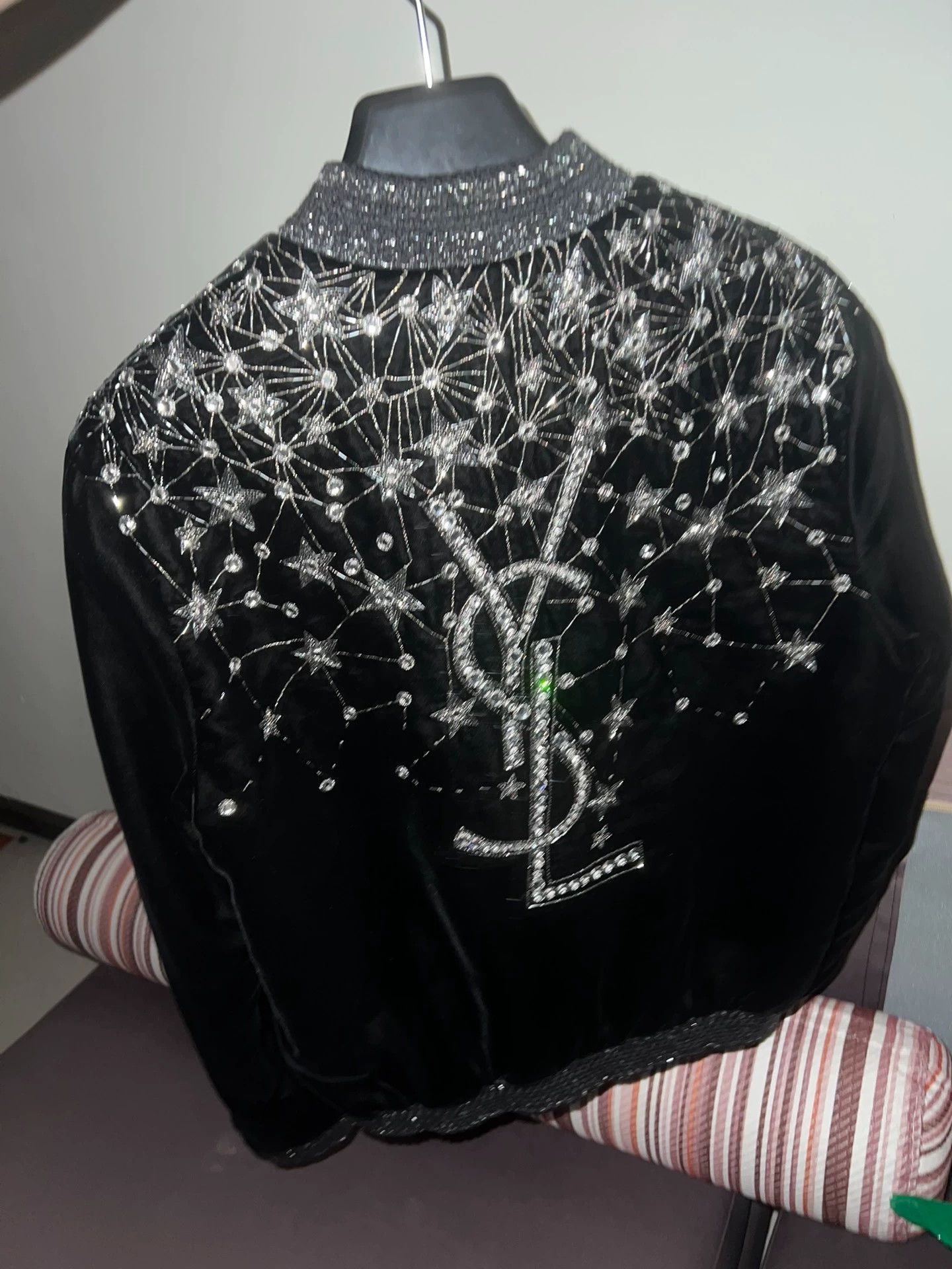 Saint Laurent Paris Saint Laurent SLP 2019 FW YSL Rhinestone Jacket Size S / US 4 / IT 40 - 3 Thumbnail