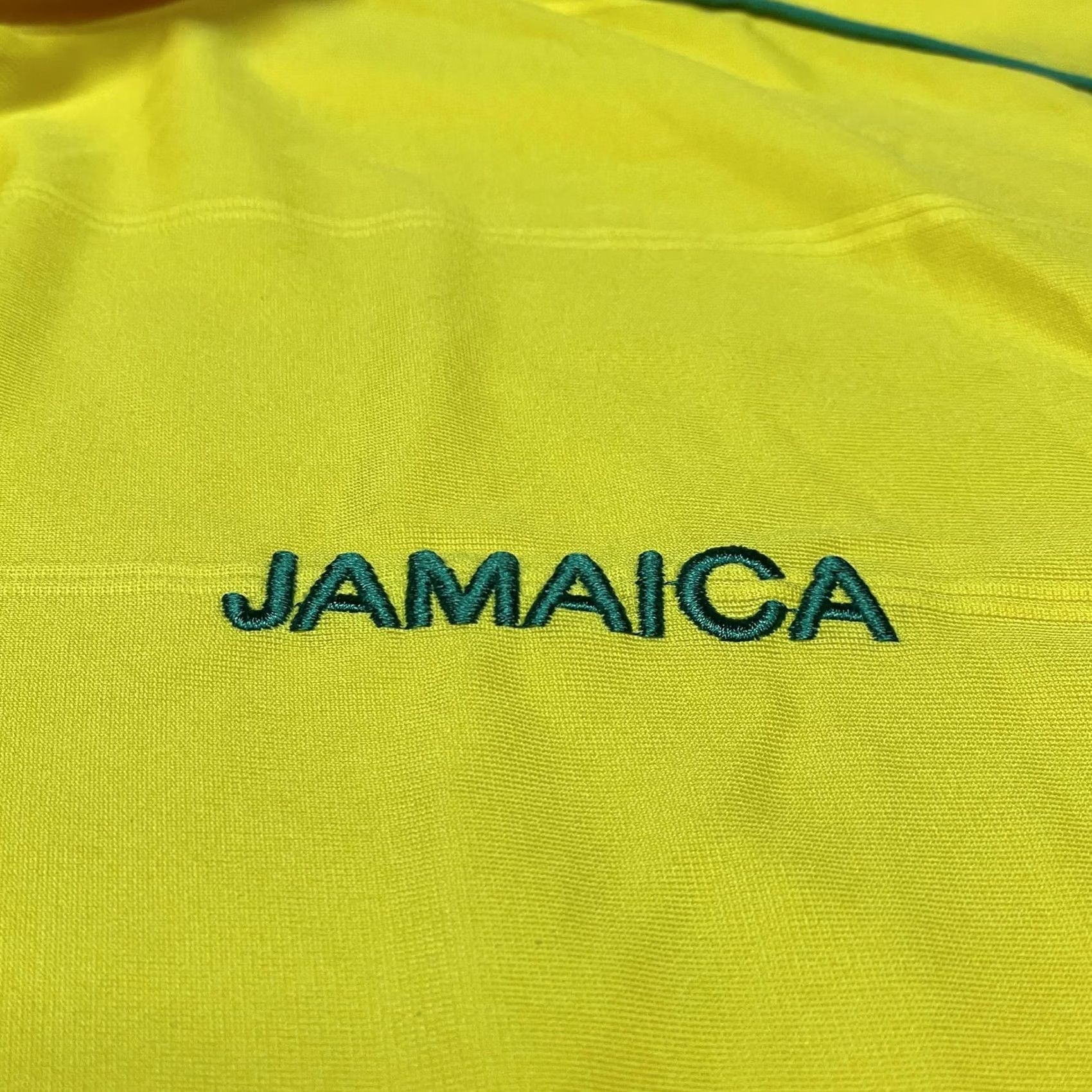 Vintage ORRO Polo Shirt Mens XL Yellow Dri-Fit Jamaica Embroidered Performance Golf Shirt Size US XL / EU 56 / 4 - 3 Thumbnail