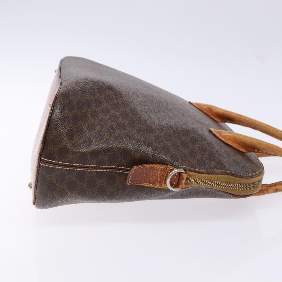 Celine CELINE Macadam Canvas Hand Bag Pvc Leather Brown Gold Size ONE SIZE - 4 Thumbnail