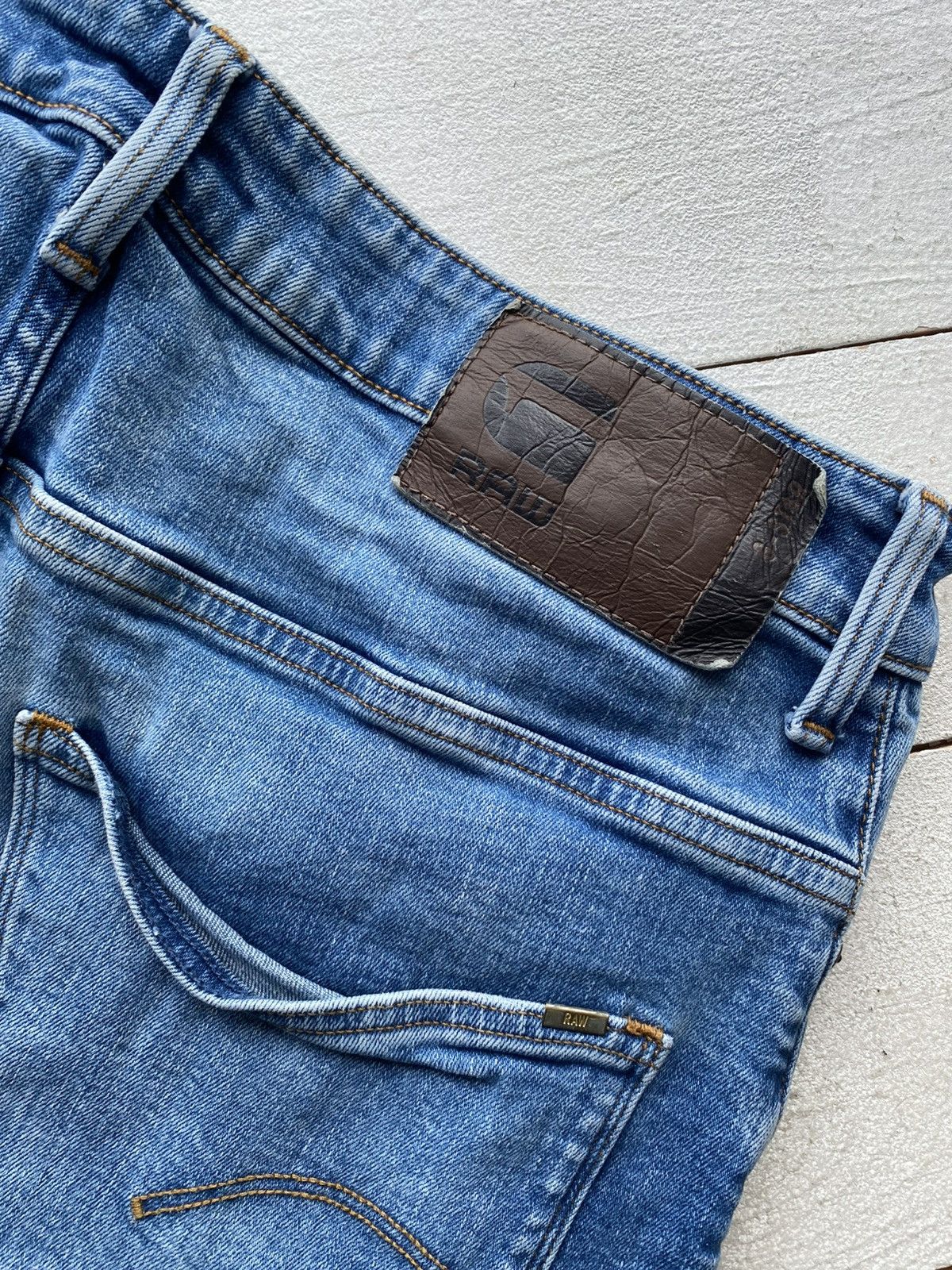 G-Star Vintage Y2K G-Star RAW Slim Tapered Blue Denim Jeans Stretch Size US 32 / EU 48 - 17 Thumbnail