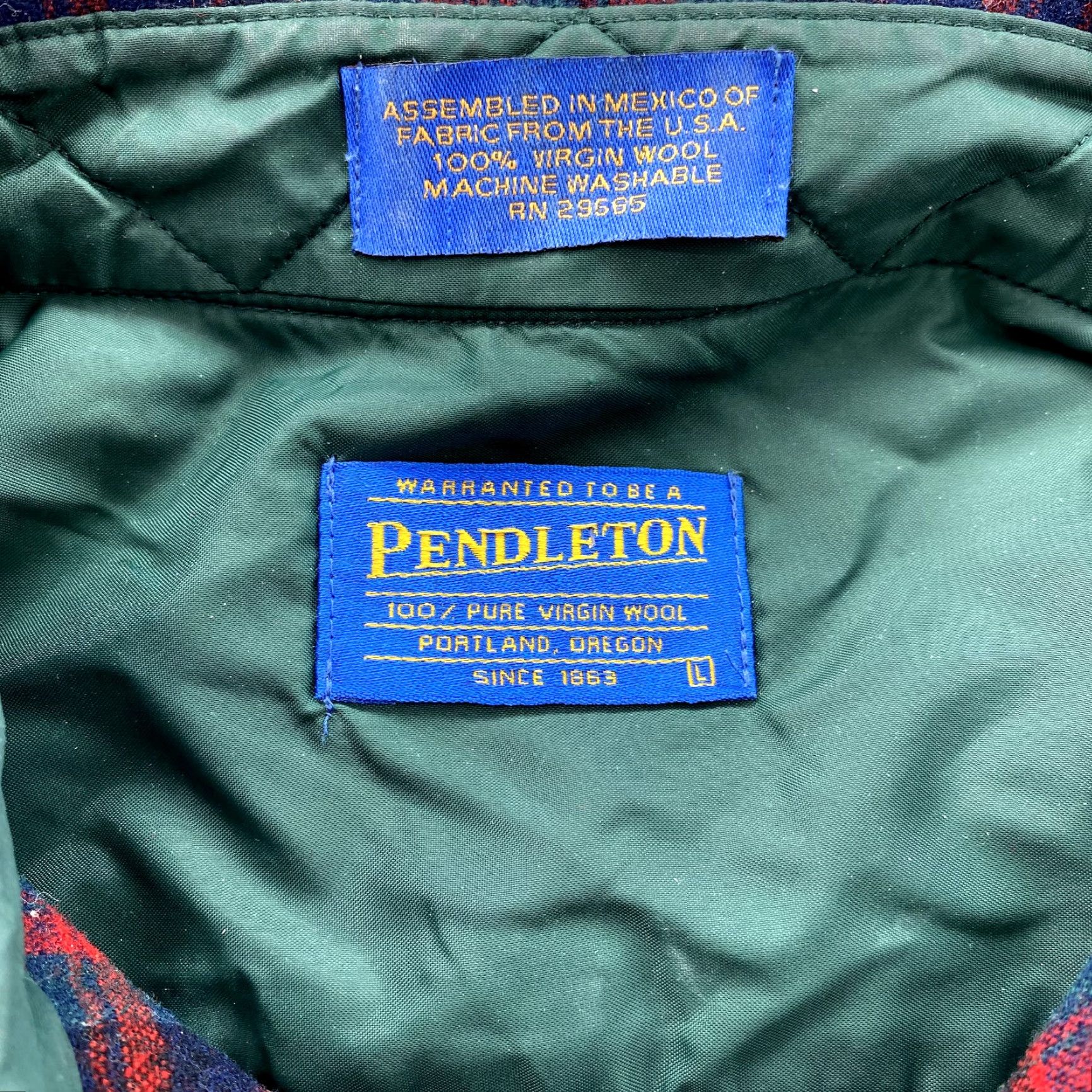 Pendleton Pendleton Shirt Men Large Wool Buffalo Plaid Flannel Button-Up Outdoors Gorp Cabin VTG Pendleton Style Shirt Size US M / EU 48-50 / 2 - 5 Thumbnail