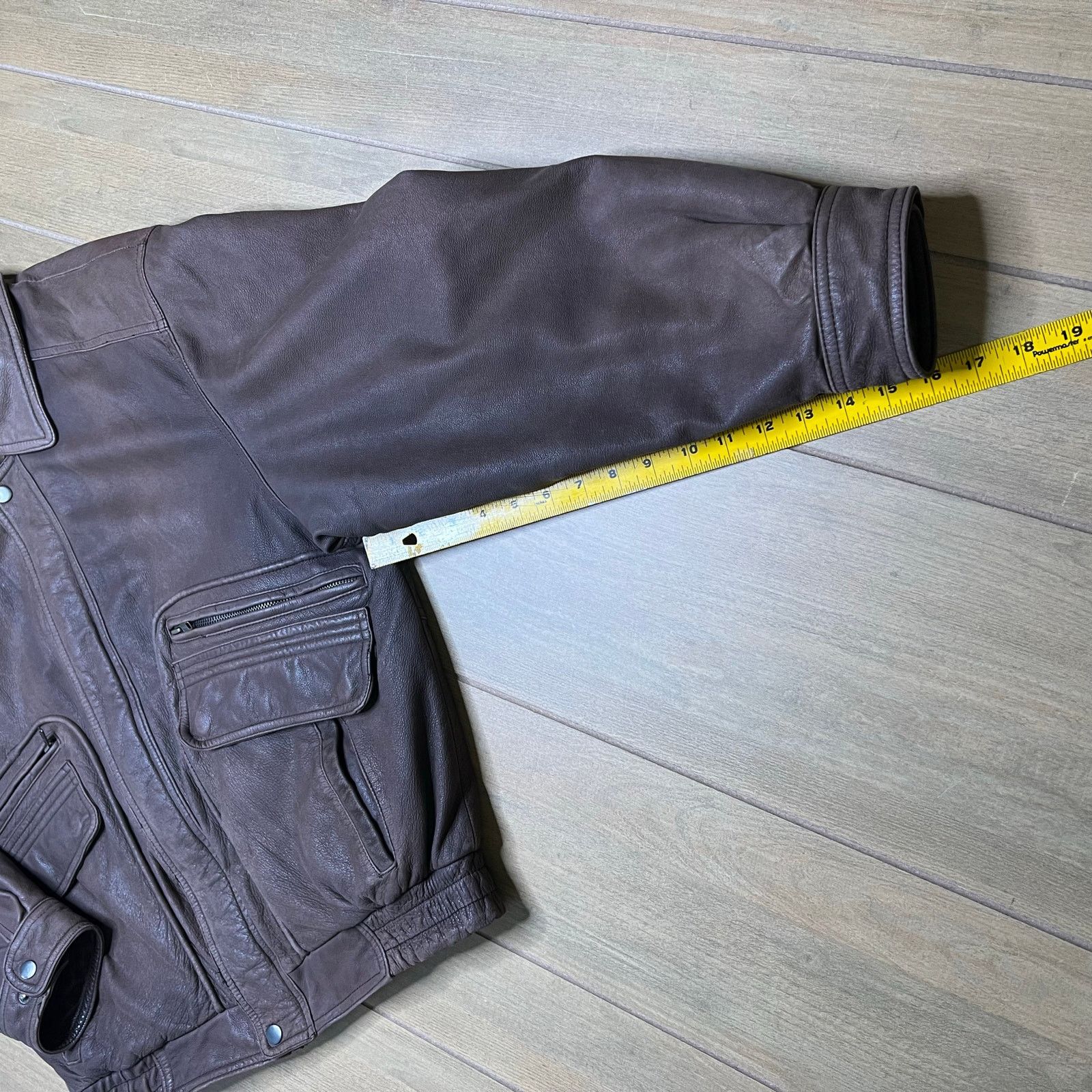 Vintage INC Leather Jacket Brown Zip Snap Front Quilted Lined Mens L Size US L / EU 52-54 / 3 - 9 Thumbnail