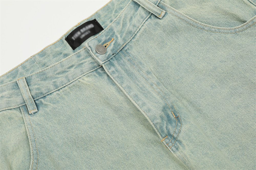 Japanese Brand × Jean Men's light washed vintage distressed loose long jeans Size US 32 / EU 48 - 4 Thumbnail