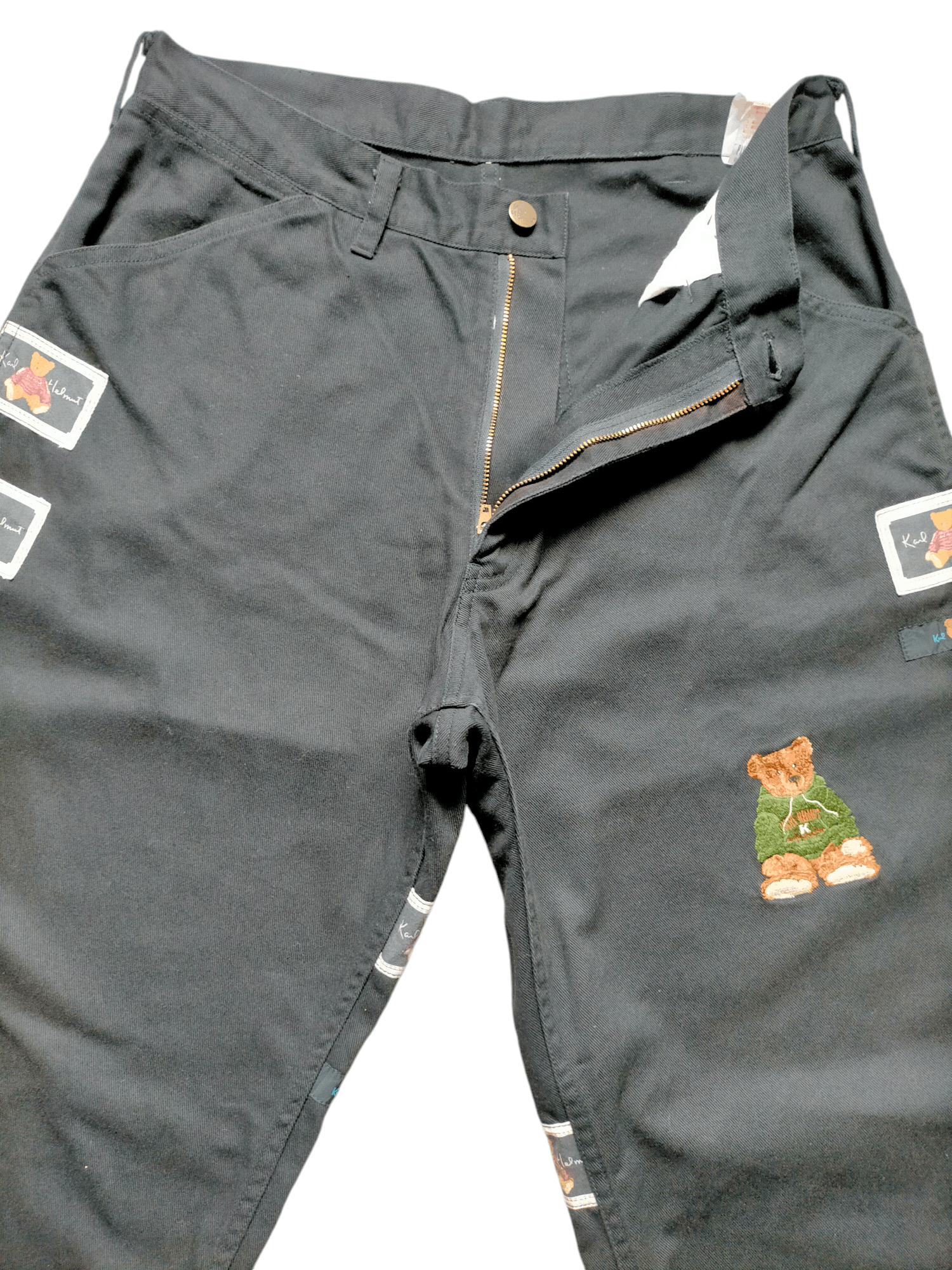 Japanese Brand Karl Helmut Carpenter Baggy embroidered Patchwork Pants Size US 31 - 6 Thumbnail