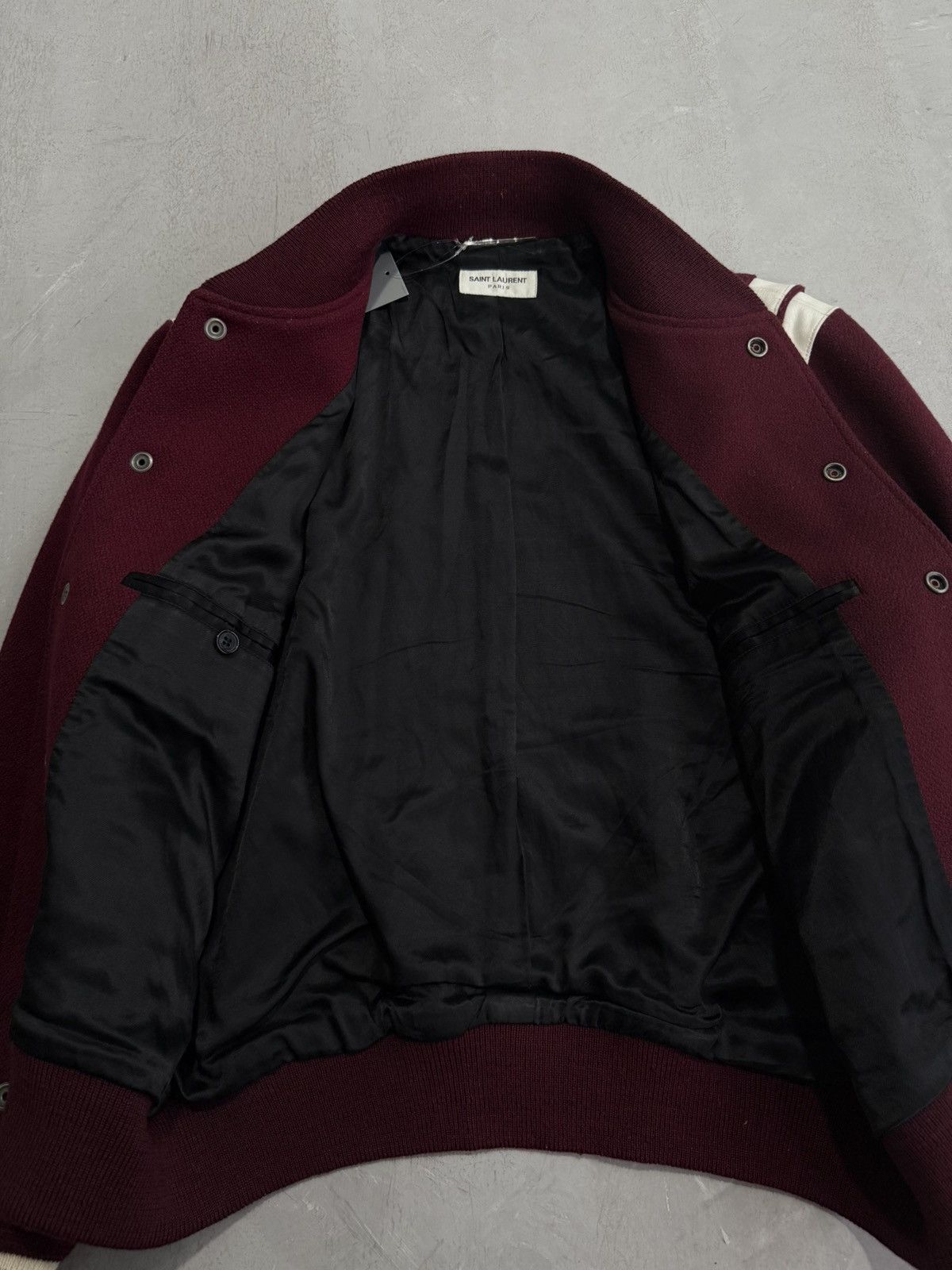 Saint Laurent Paris Saint Laurent Paris - Maroon Teddy Bomber Jacket Size US S / EU 44-46 / 1 - 6 Thumbnail