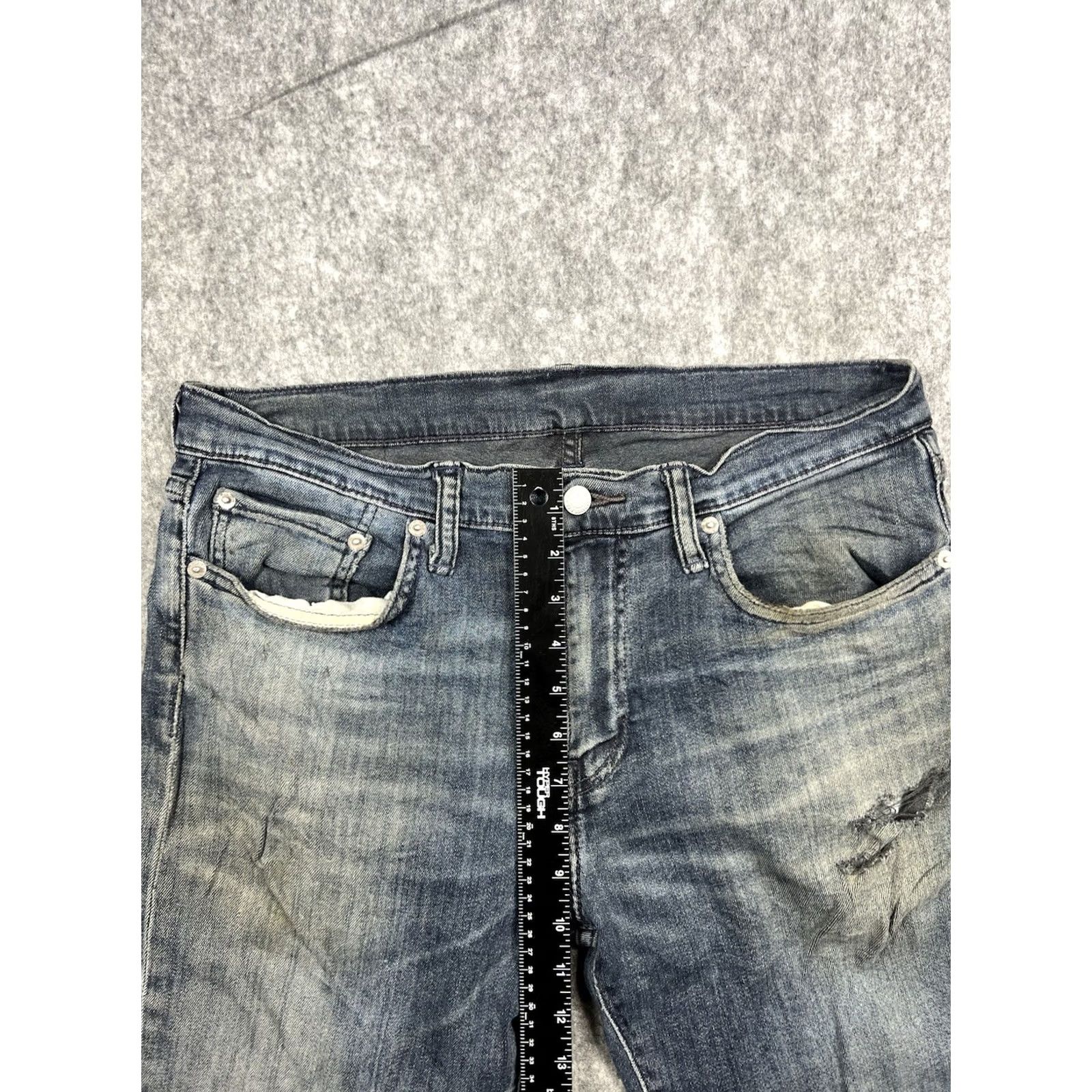 Levi's VTG Levi's 511 Jeans Men Slim Straight Denim Distressed Size 33x34 Blue Logo 5-Pocket Size US 33 - 3 Thumbnail