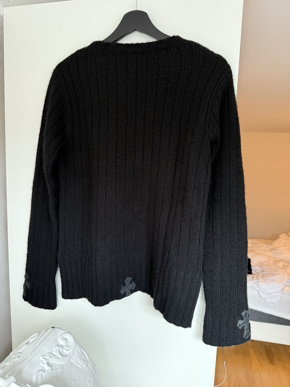 Chrome Hearts Chrome Hearts cashmere sweater with leather patches Size S / US 4 / IT 40 - 4 Thumbnail