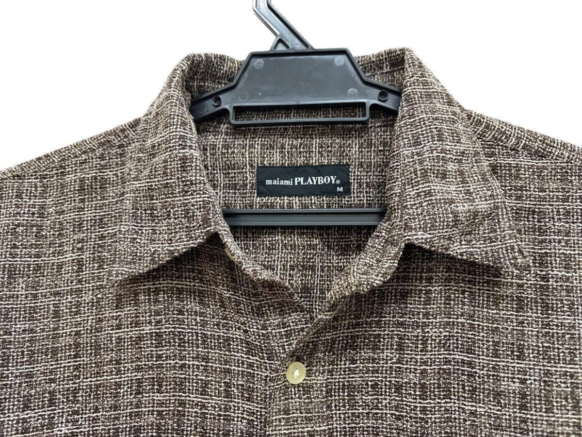 Playboy VINTAGE MAIAMI PLAYBOY MULTI TONAL CROSS HATCH WOVEN SHIRT Size US M / EU 48-50 / 2 - 5 Thumbnail