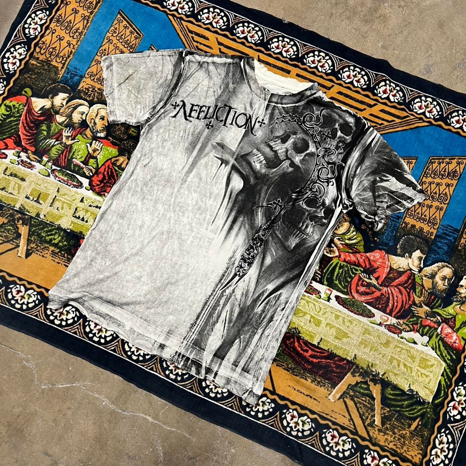 Affliction Affliction skull tshirt size medium grunge skater tapout y2k Size US M / EU 48-50 / 2 - 2 Thumbnail