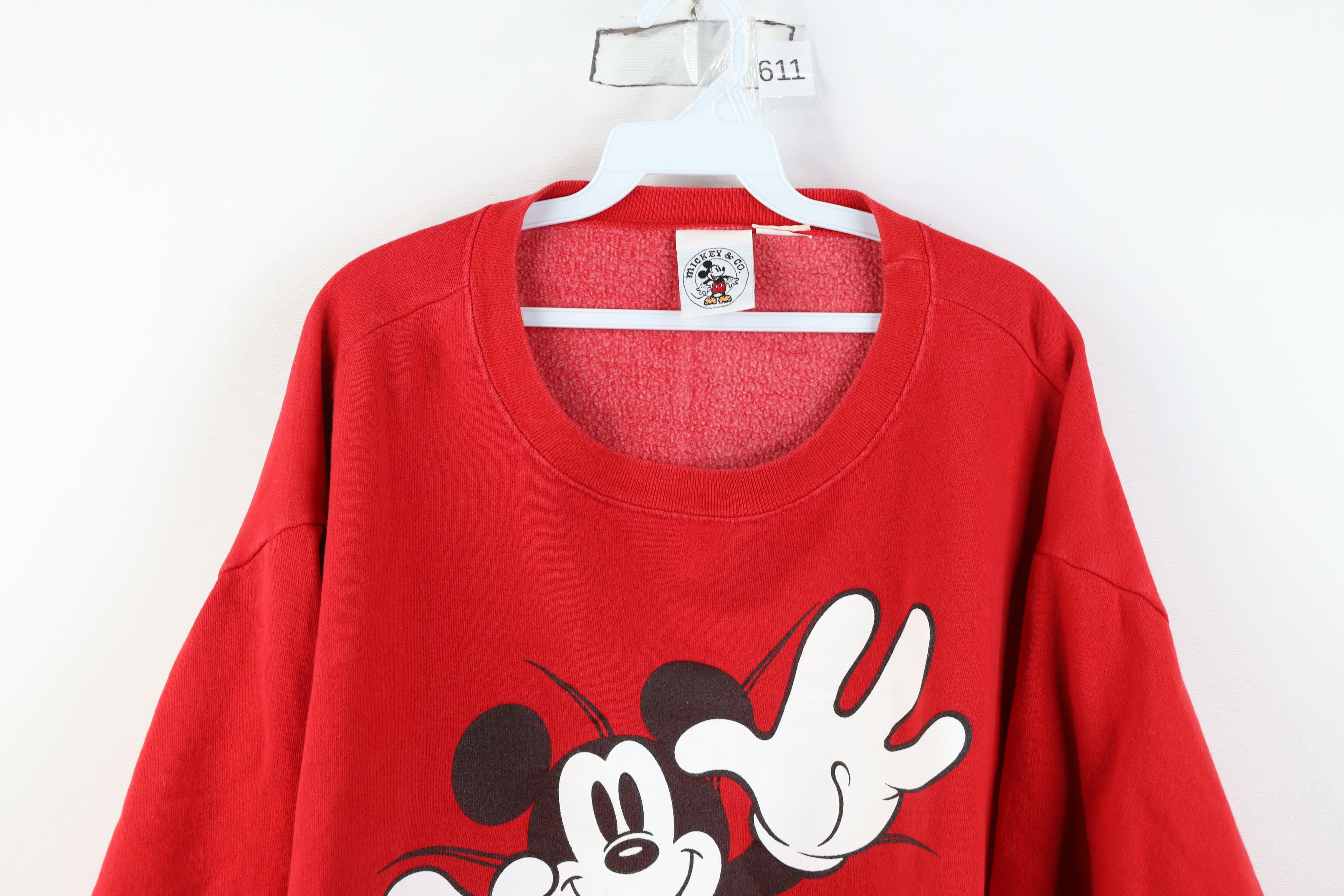 Disney Vintage 90s Disney Faded Jumbo Print Mickey Mouse Sweatshirt Size ONE SIZE - 2 Thumbnail