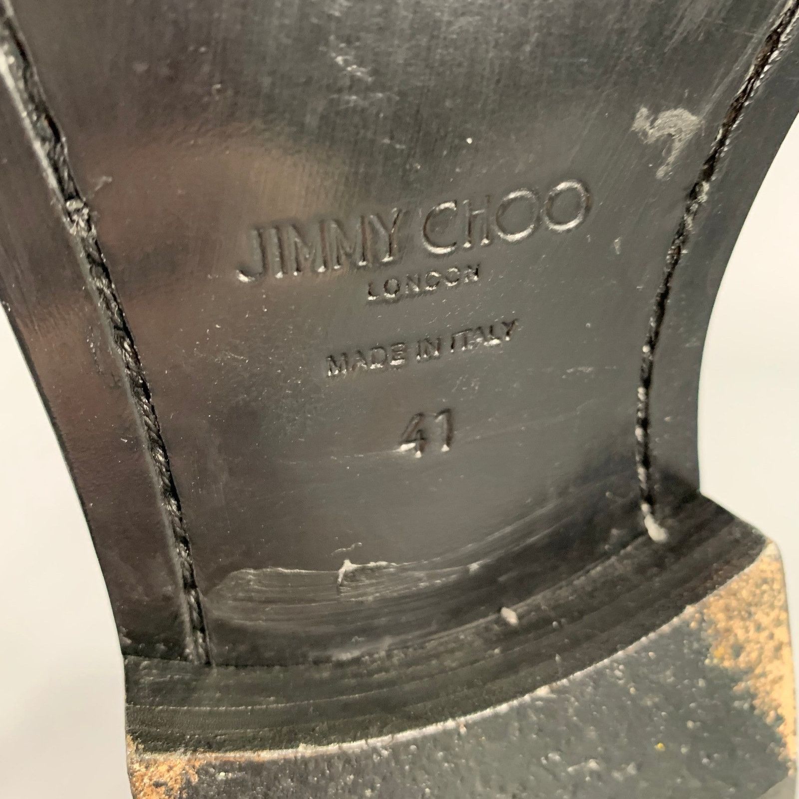 Jimmy Choo Size 8 Black Studded Leather Cap Toe Lace Up Shoes Size US 8 / EU 41 - 7 Thumbnail